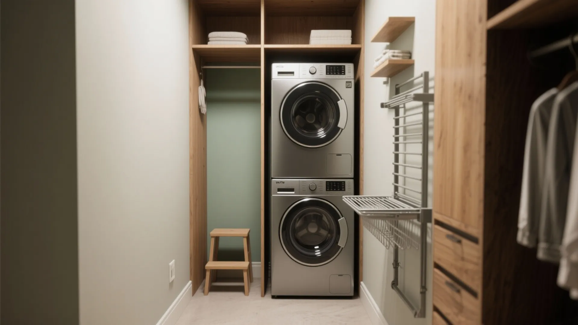 1. Stack and Hide: Vertical Laundry Towers