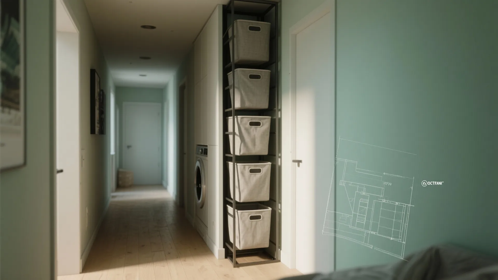 Vertical laundry towers