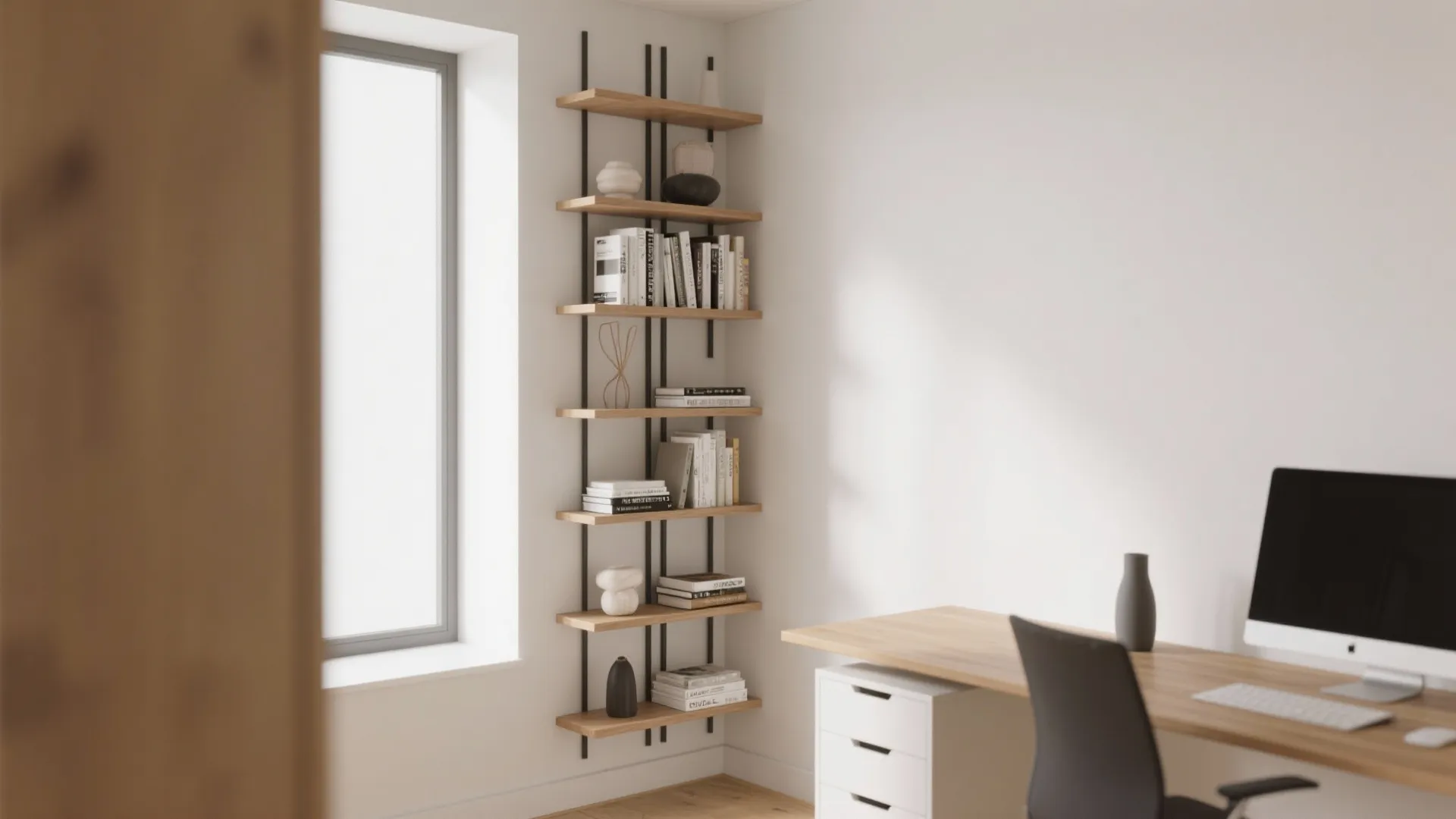 2. Vertical Tower of Shelves