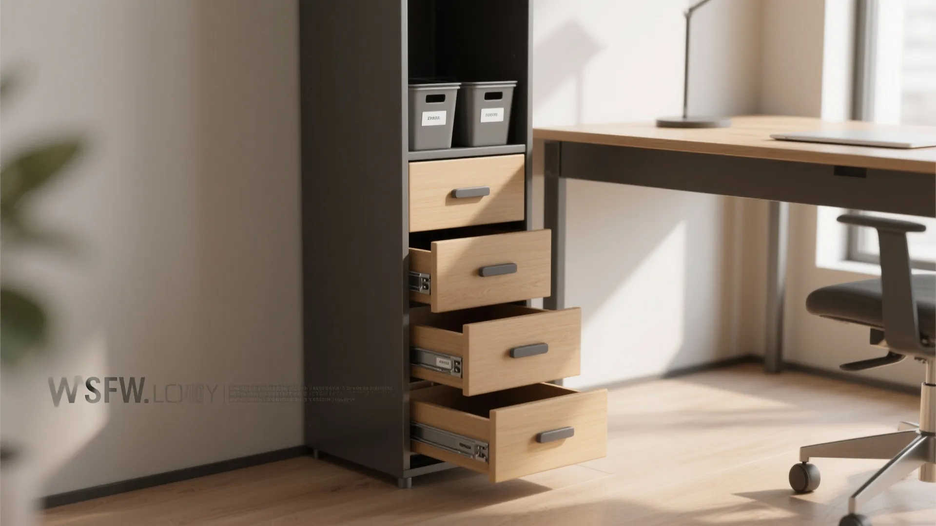 3. Under-desk and vertical towers to reclaim corners