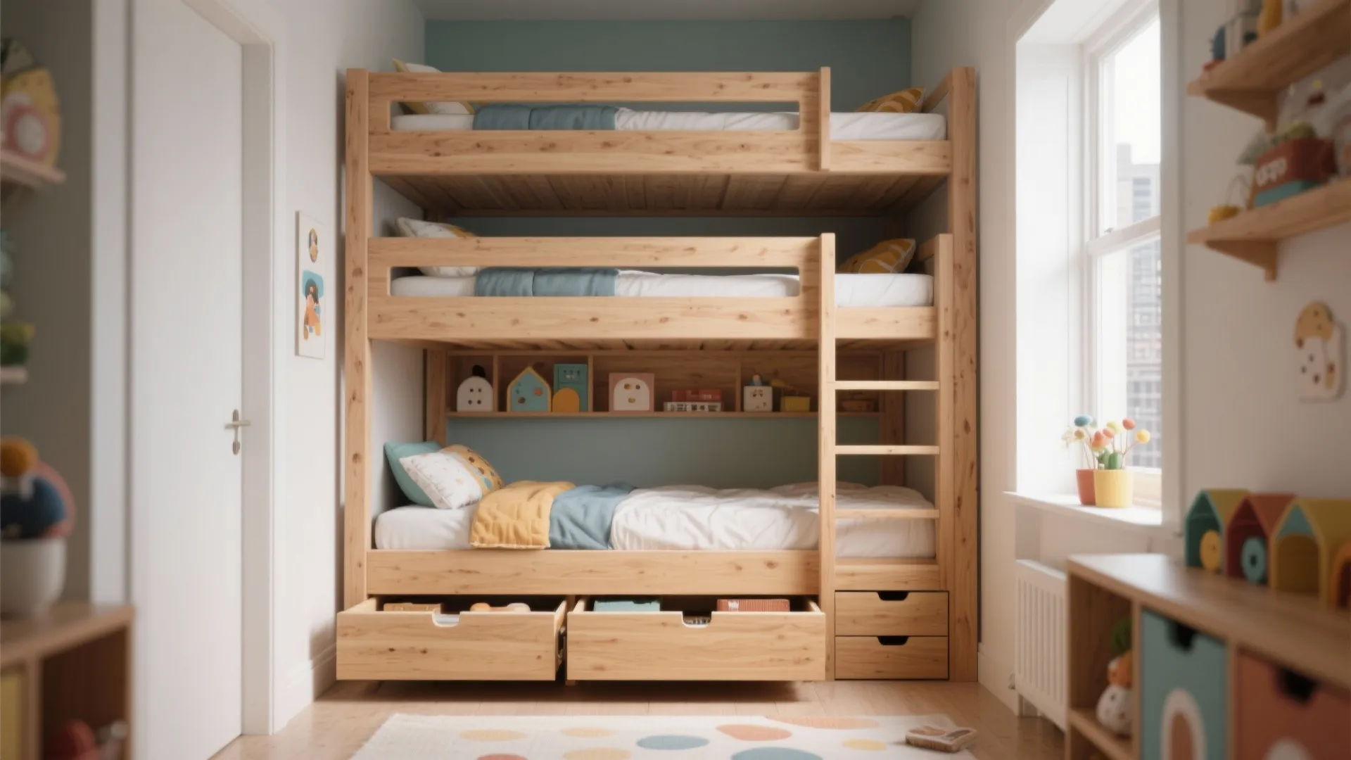 Idea 1: Vertical Stacking with Storage Drawers