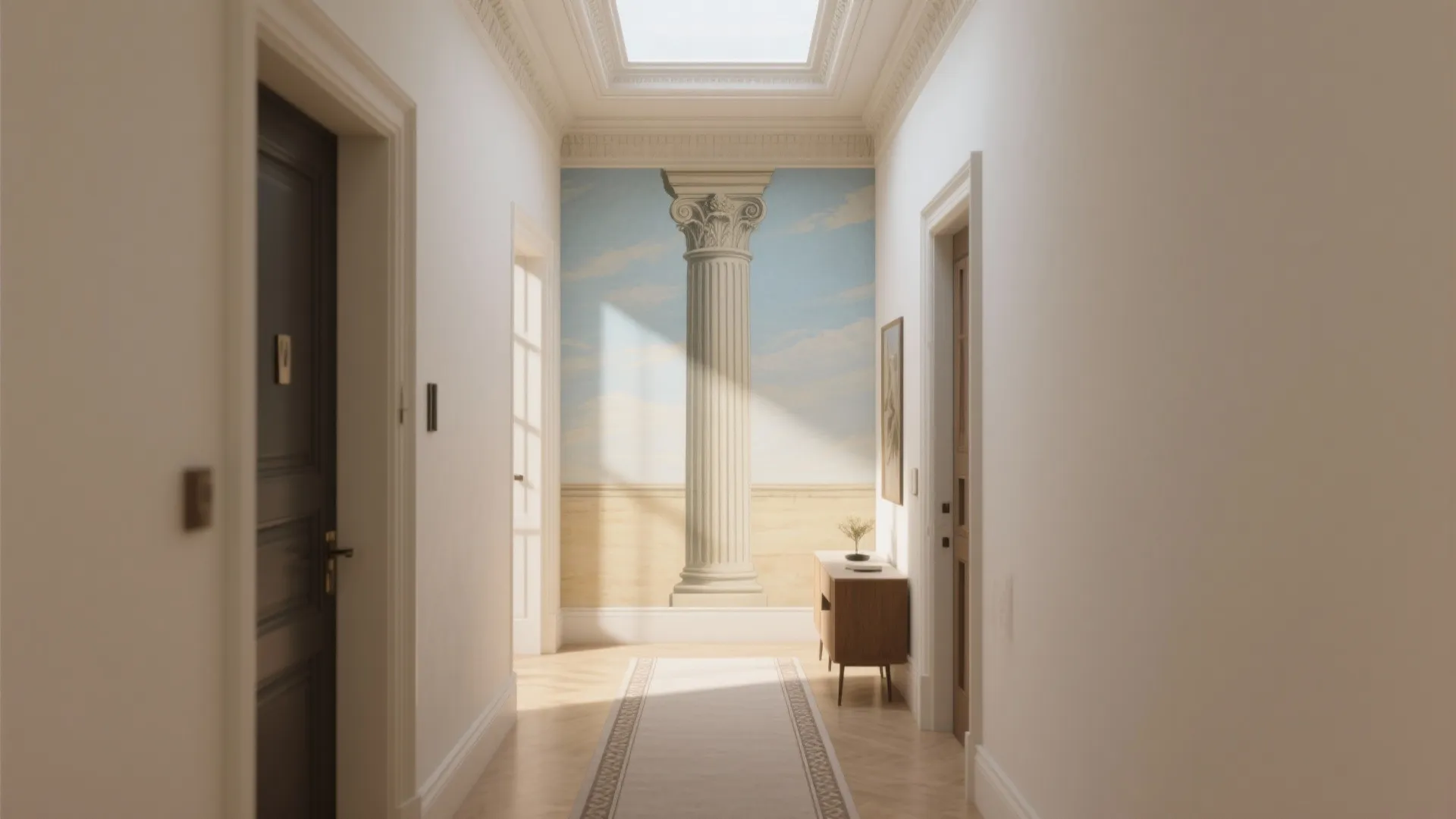 2. Vertical Trompe-l'œil (Make the Wall Taller)