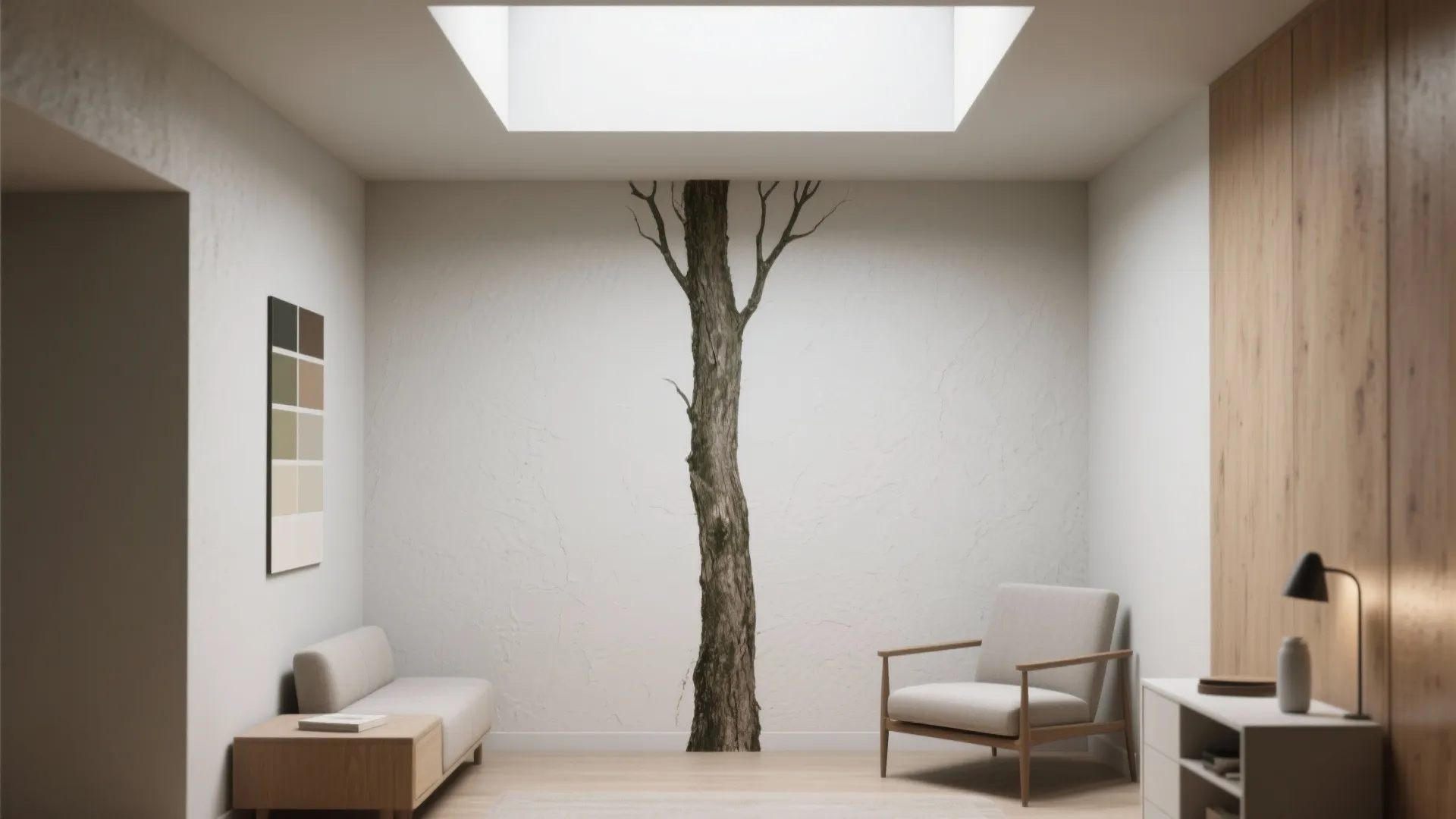 1. Vertical trunk to lift low ceilings