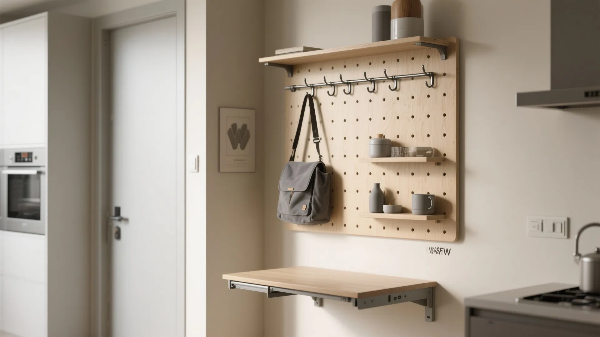 Idea 4: Vertical Utility—Rails, Pegs, and Fold-Downs