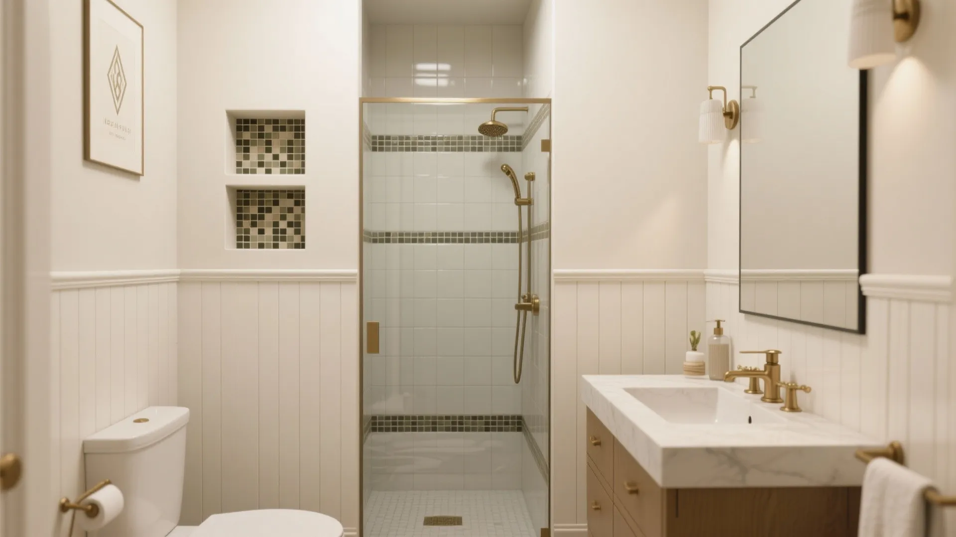 Smarter tile layouts: niches, wainscots, and vertical stacking