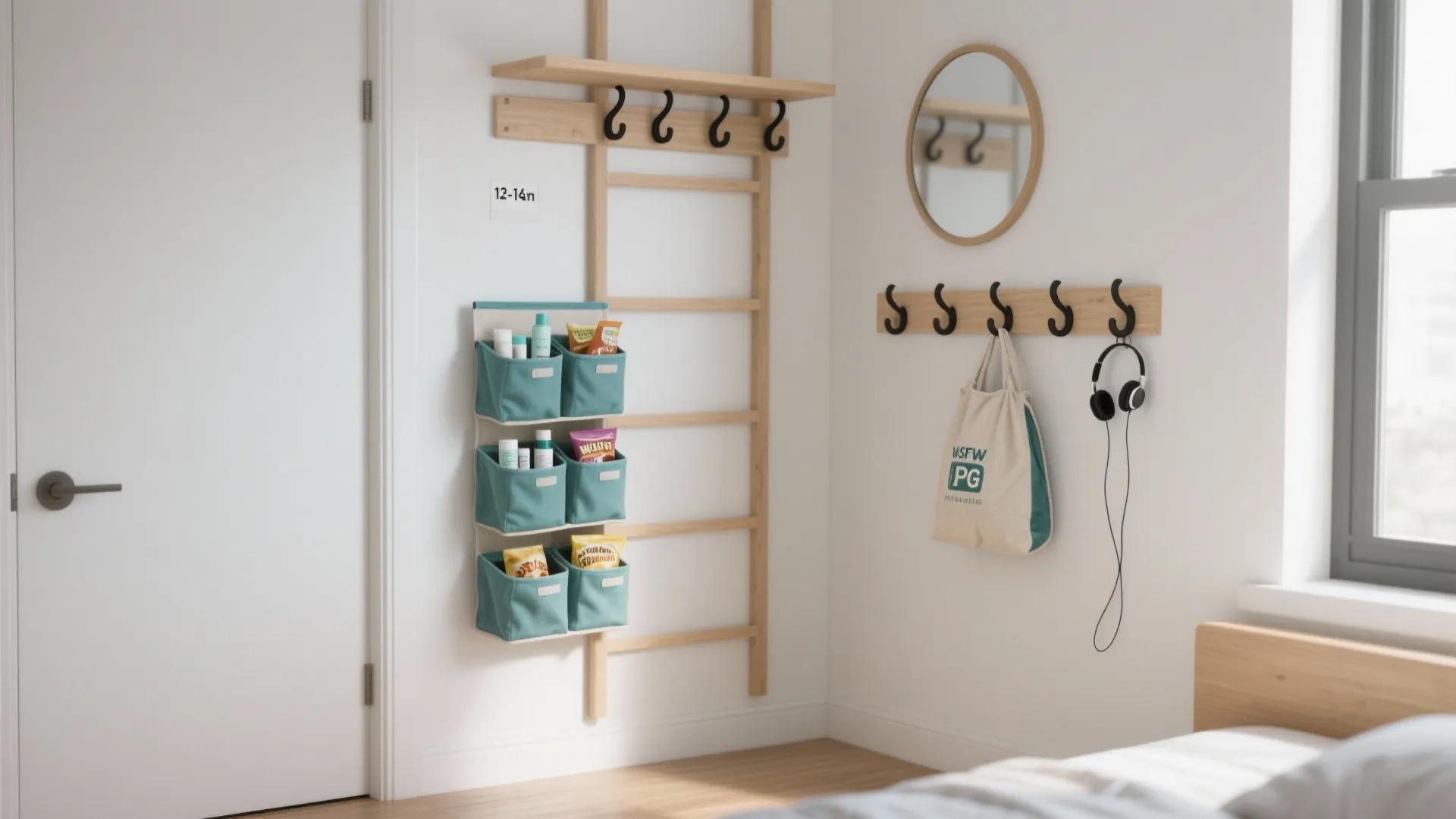 1) Slim Vertical Storage Wall