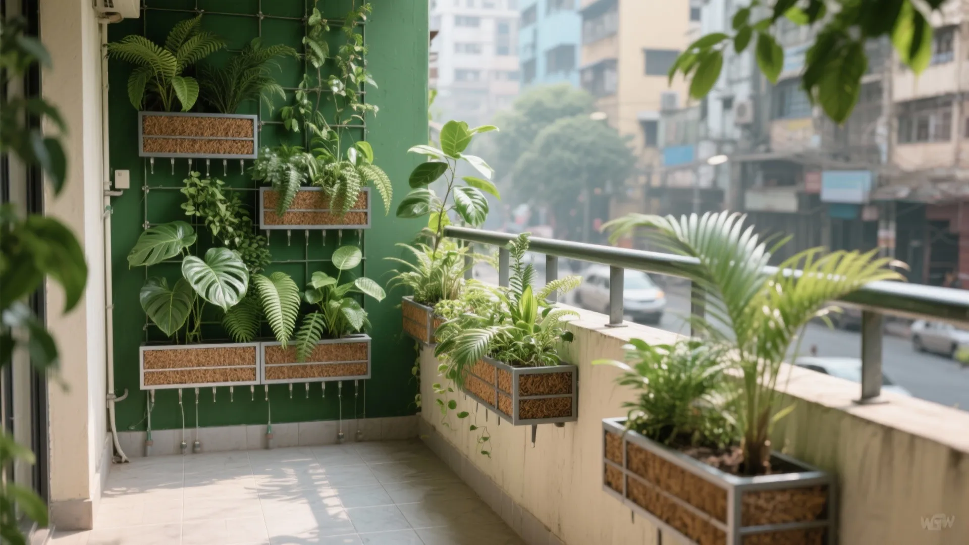 Vertical green walls for tiny balconies