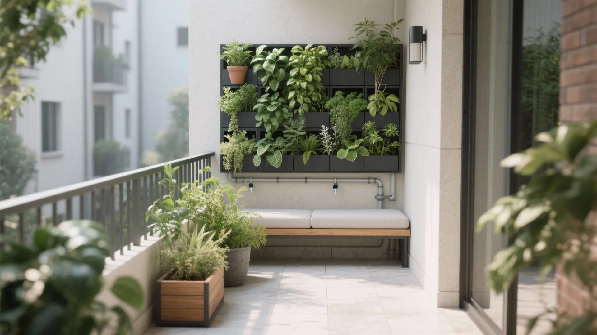 Vertical Garden with Drip Irrigation