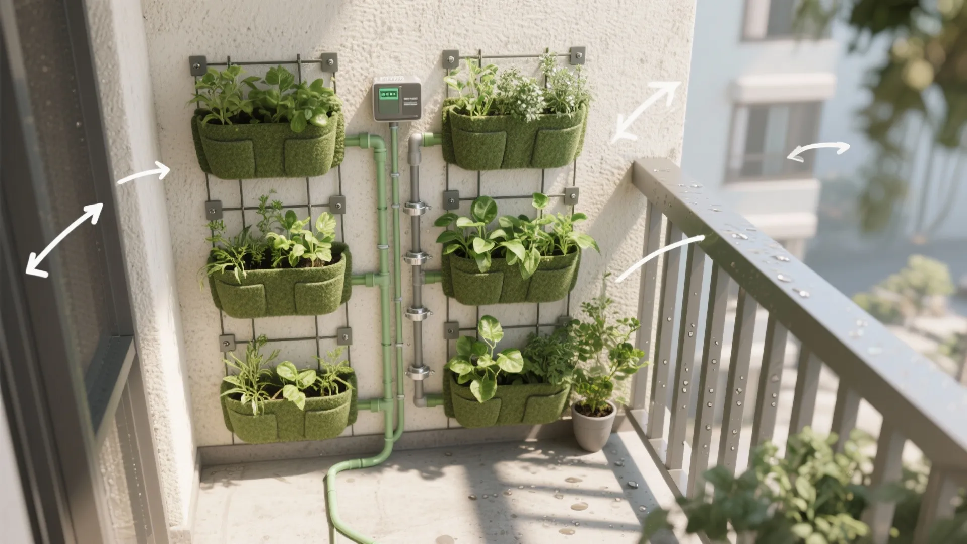 Vertical Green Wall With Drip Irrigation