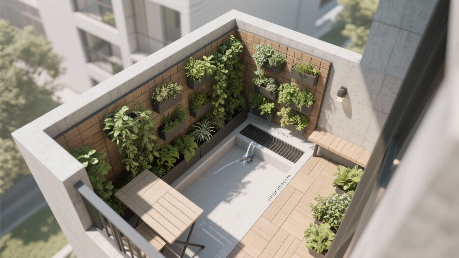 Vertical Garden Walls with Modular Planters