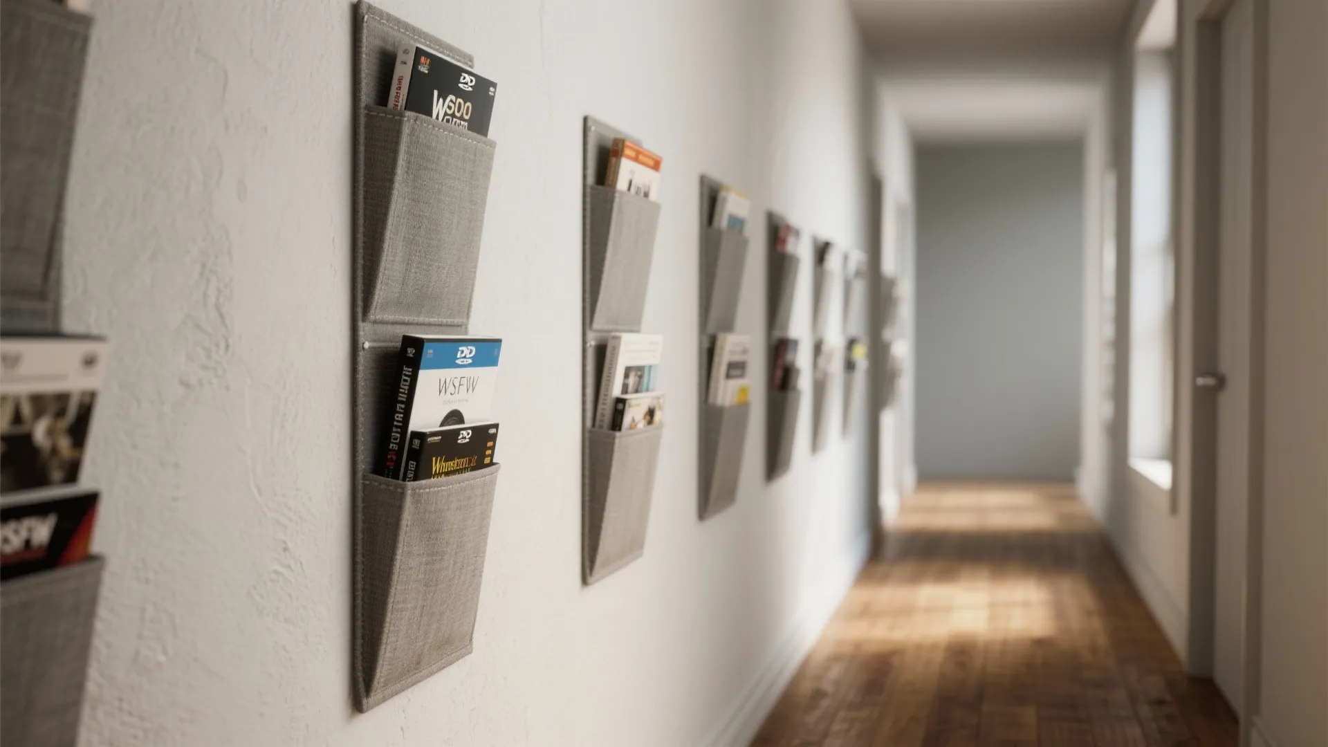 1. Slim vertical wall pockets