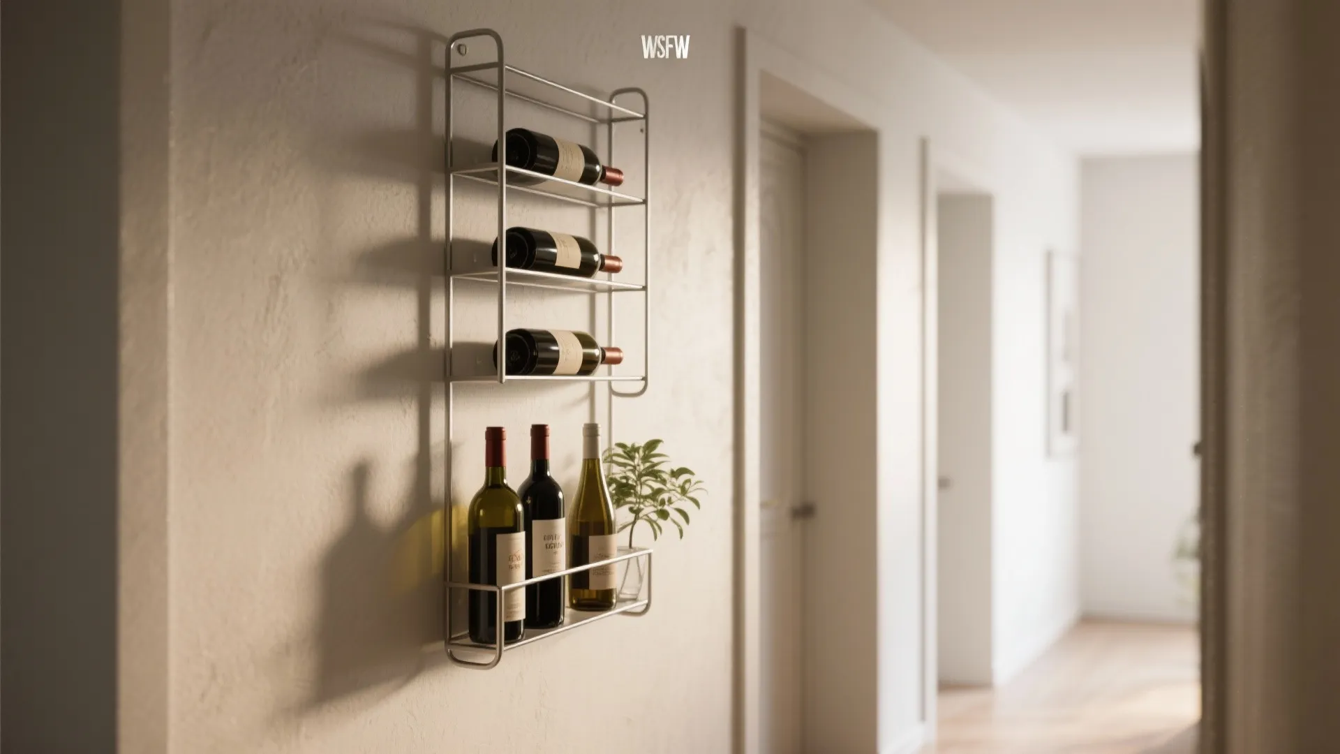 1. Slim vertical wall racks