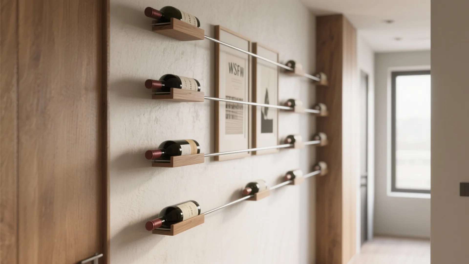 1. Vertical wall-mounted racks