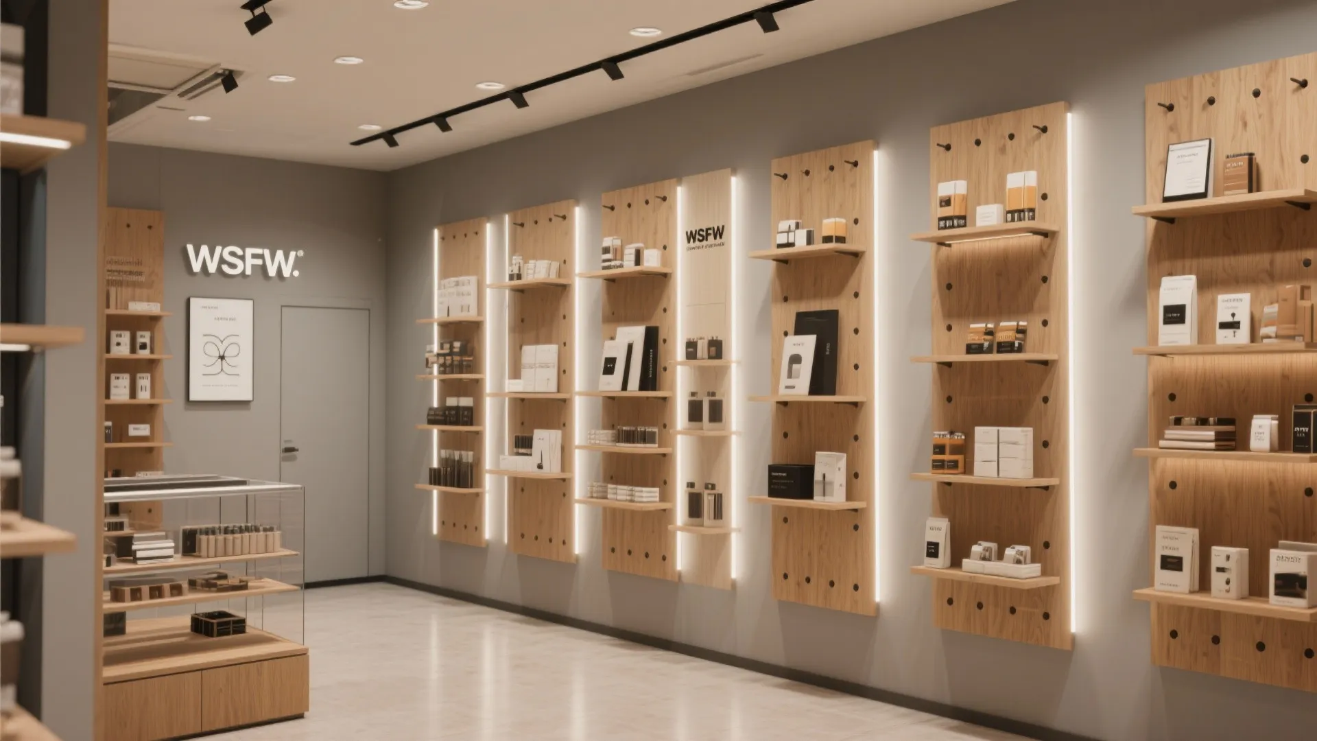 2. Vertical Showcases and High-Impact Walls