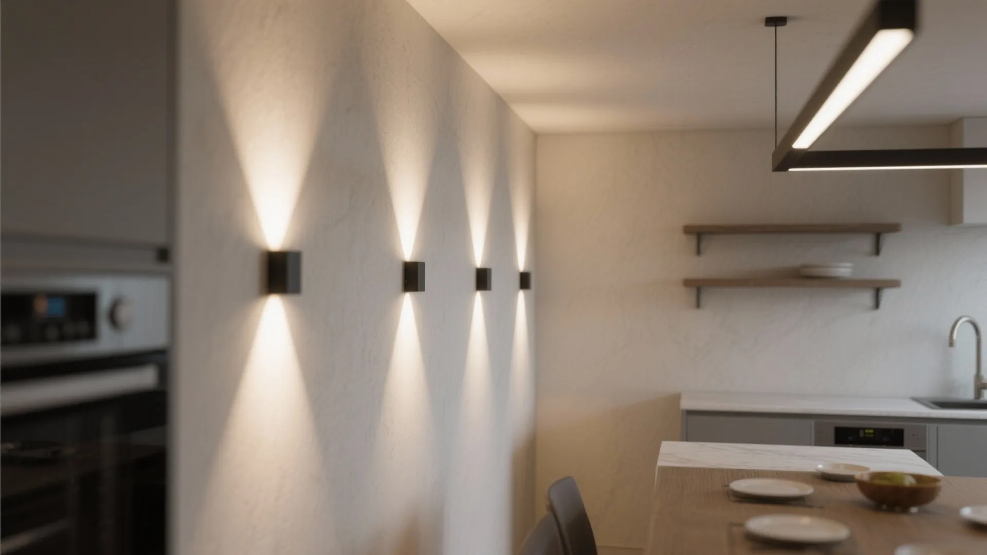 Vertical wash to elongate tight walls