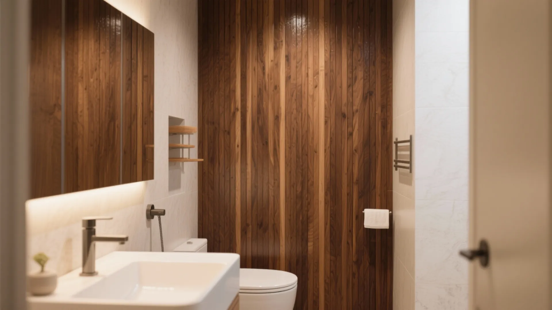 3. Vertical Wood Slats