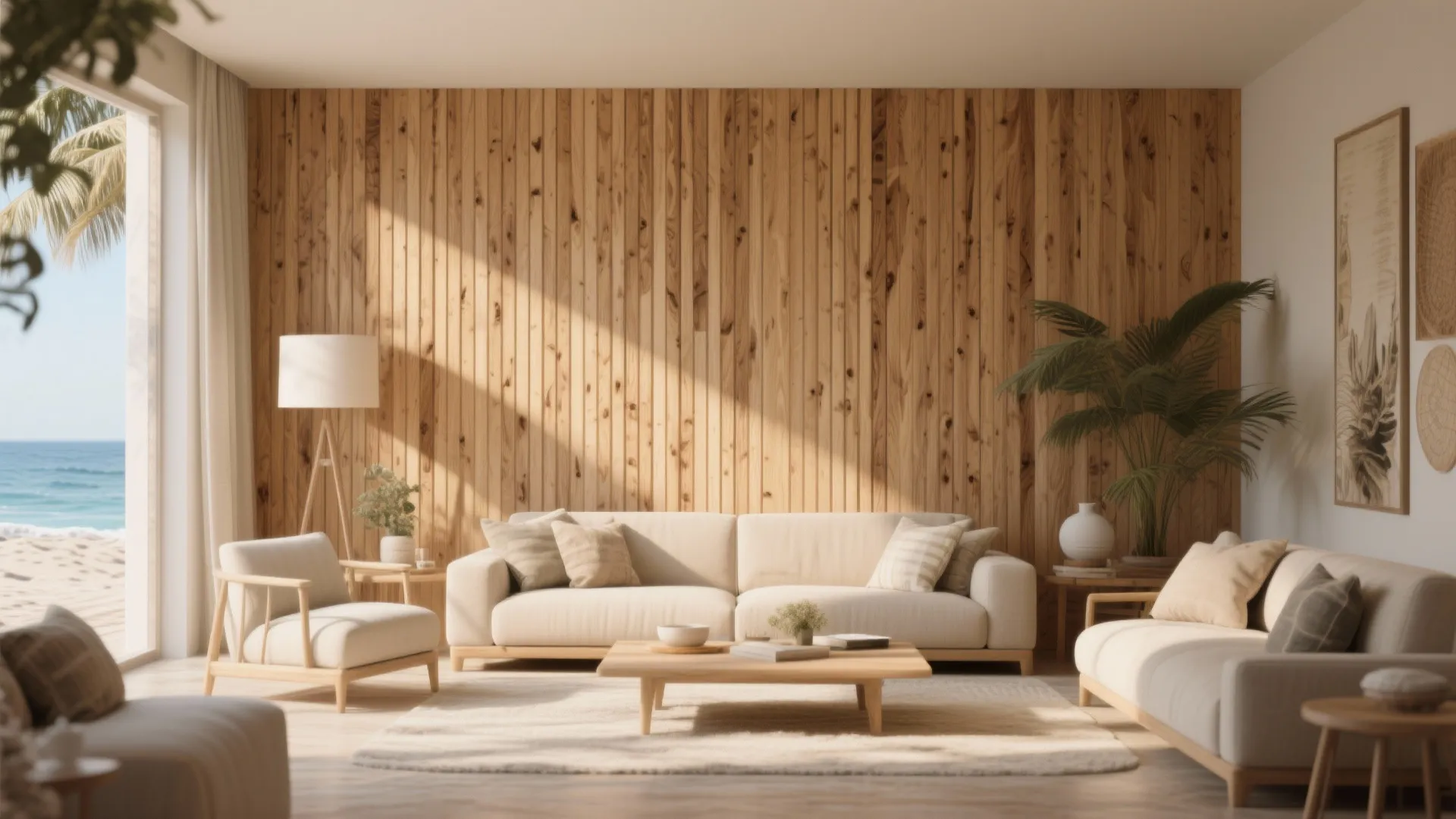 4. Vertical Wood Slat Walls
