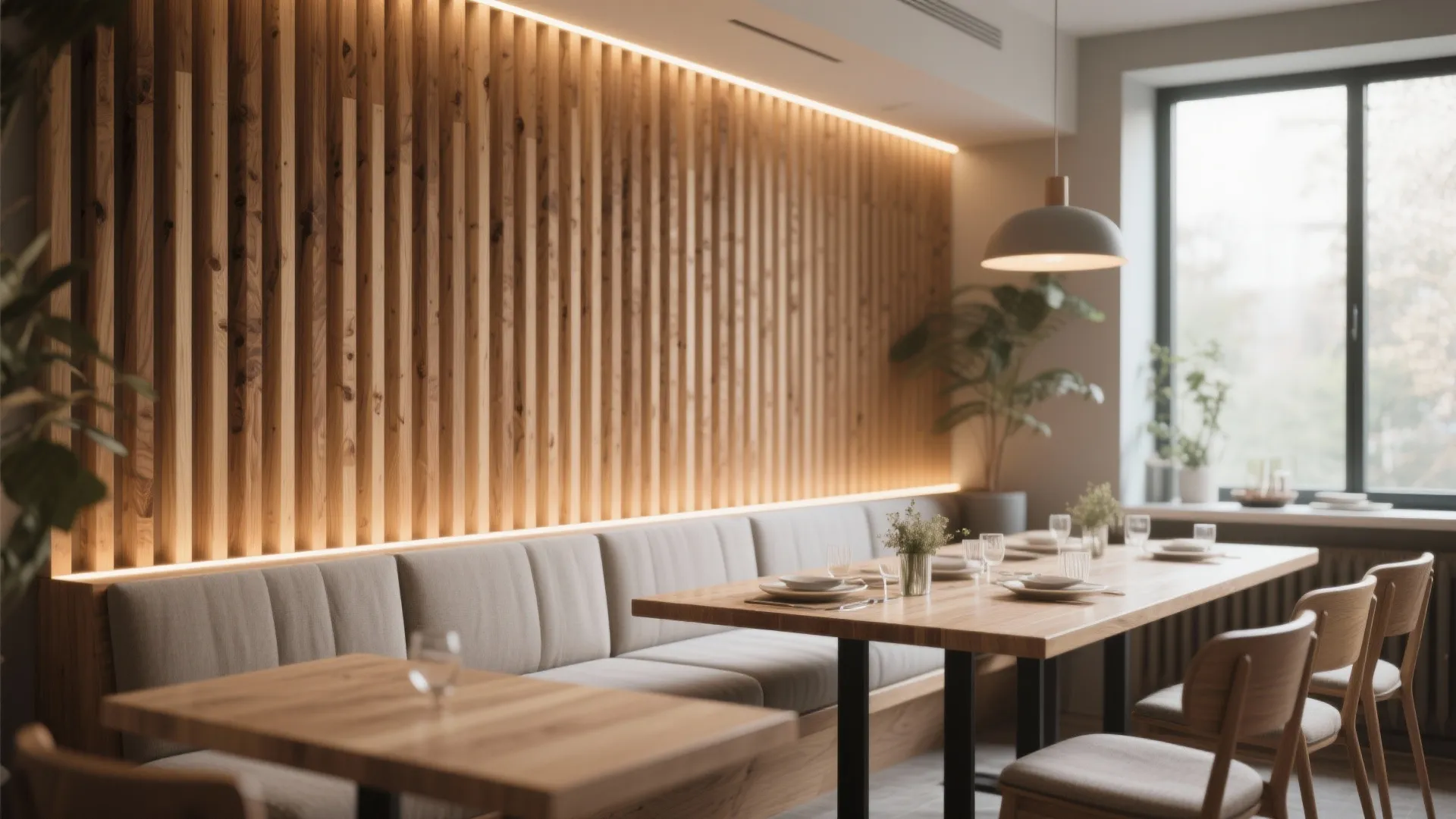 Vertical Wooden Slats