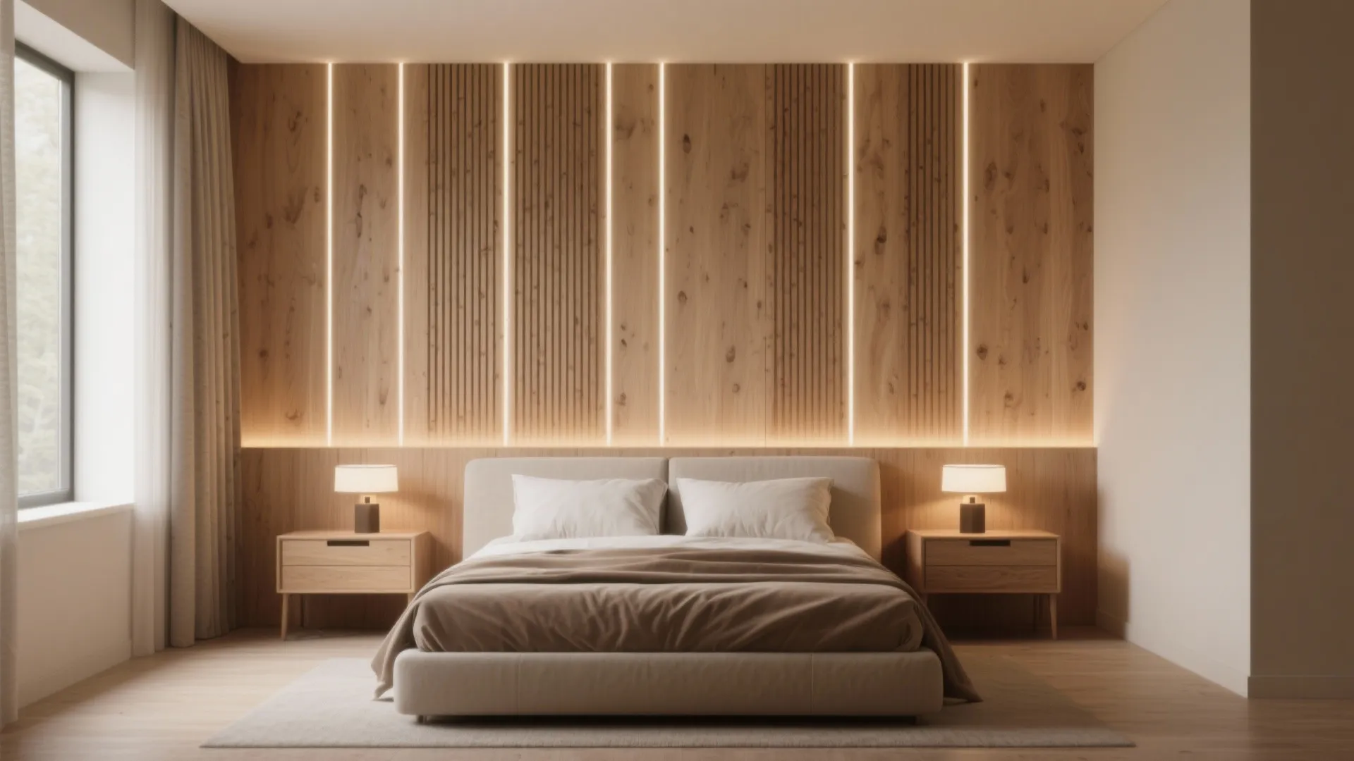3. Vertical Wood Slats for Height