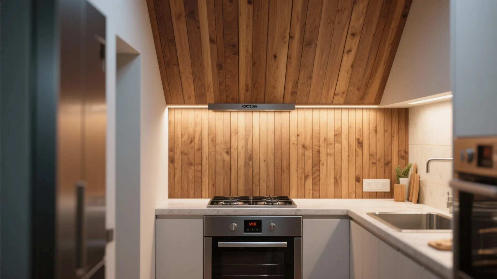 5. Vertical Wood Slats or Faux Wood Panels