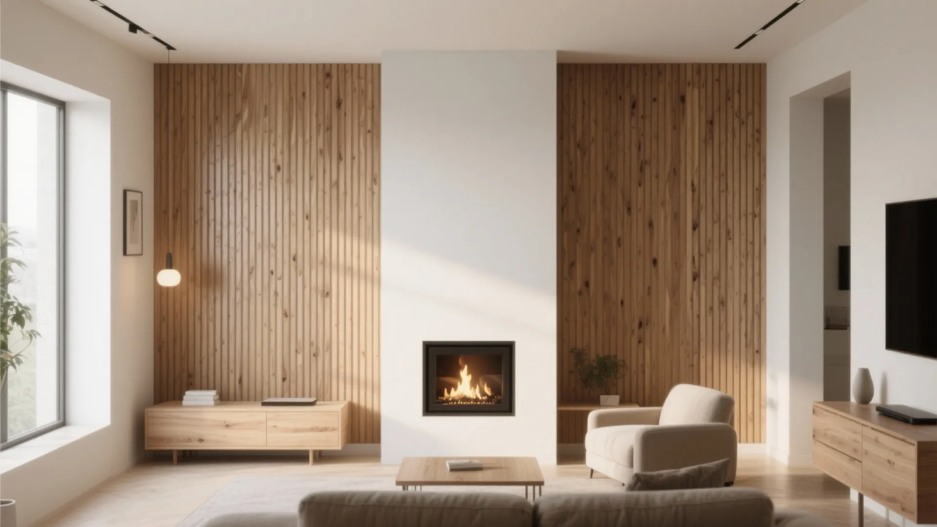 2. Vertical Wood Slats to Add Height