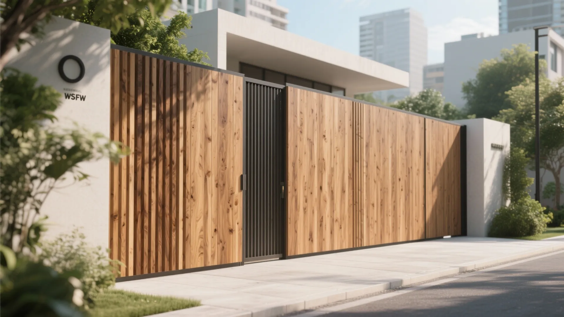 Vertical Wooden Slats