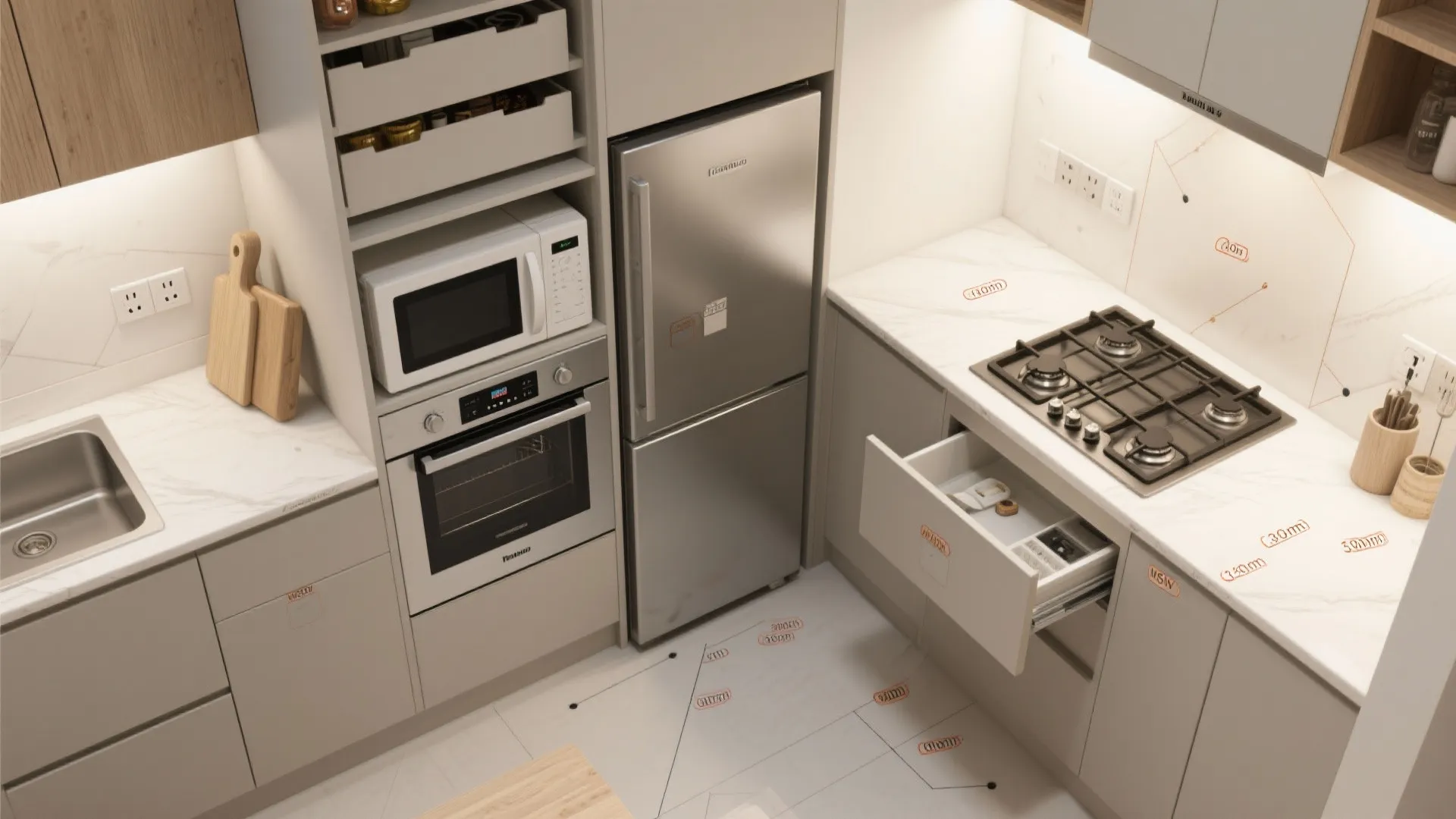 Appliance Garage and Vertical Zones