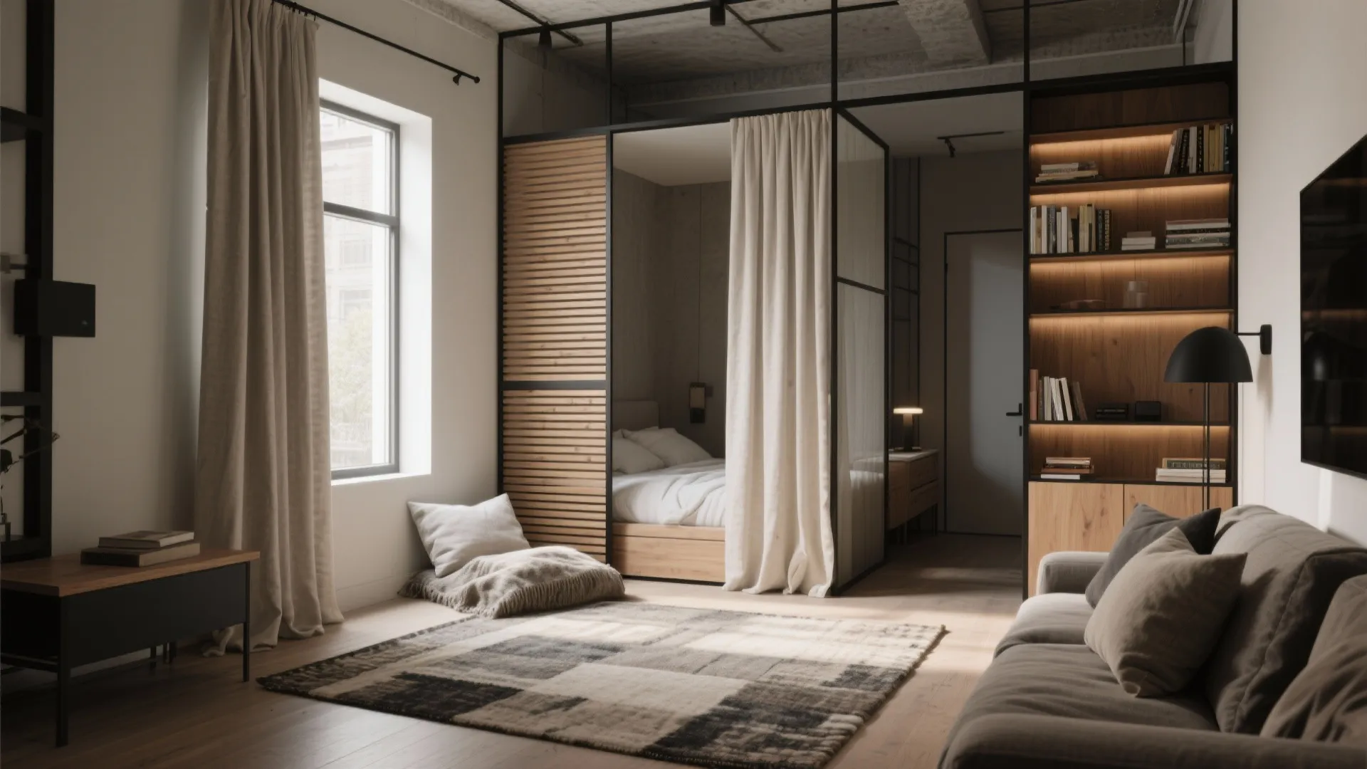 Vertical zoning with airy partitions