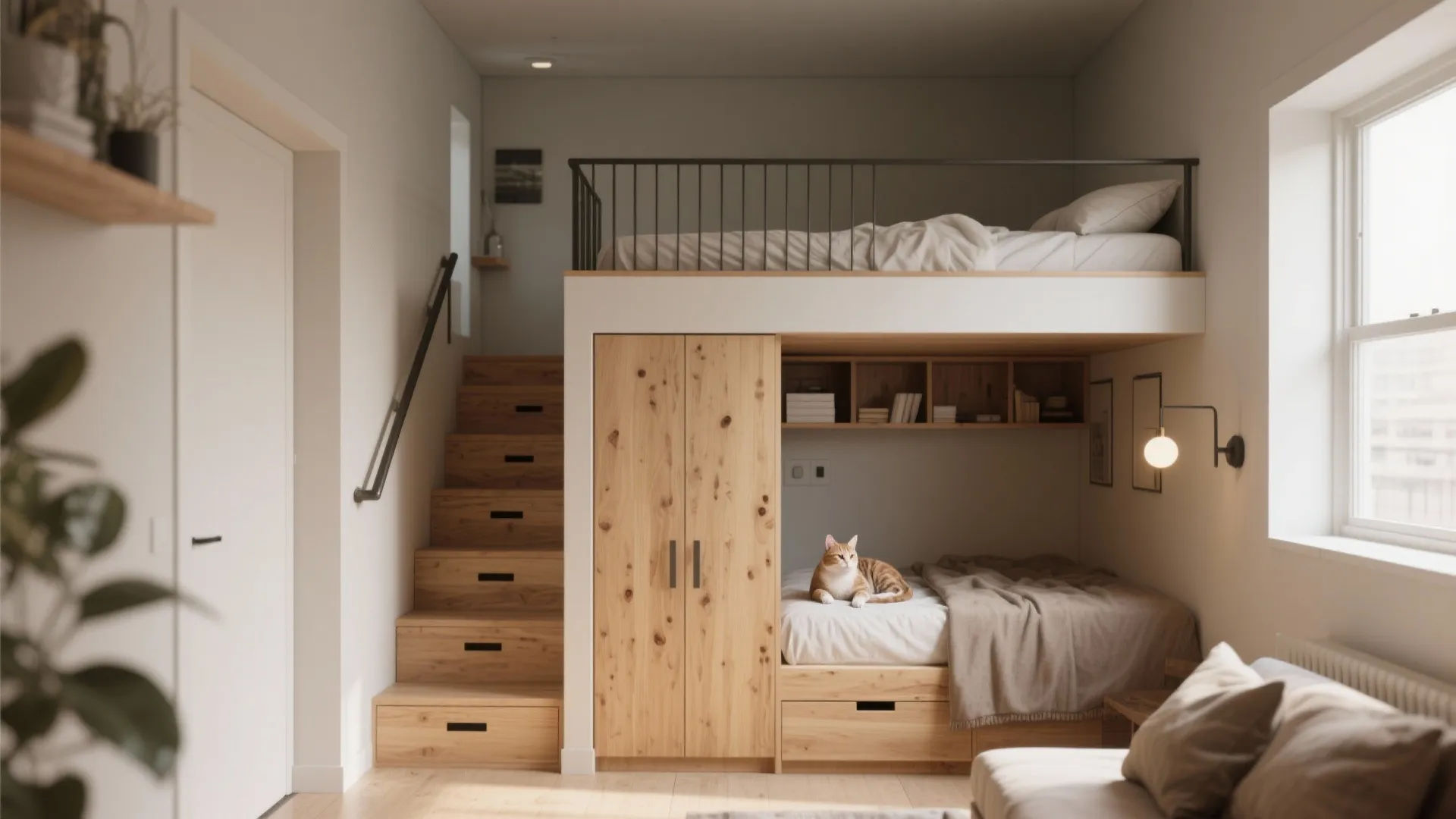 1. Vertical zoning: lofts, raised platforms, and stacked functions