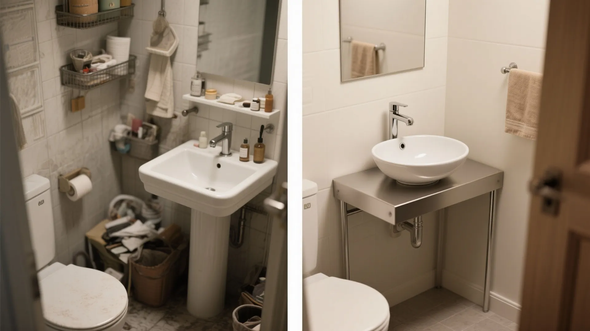 Vessel sink with compact console base