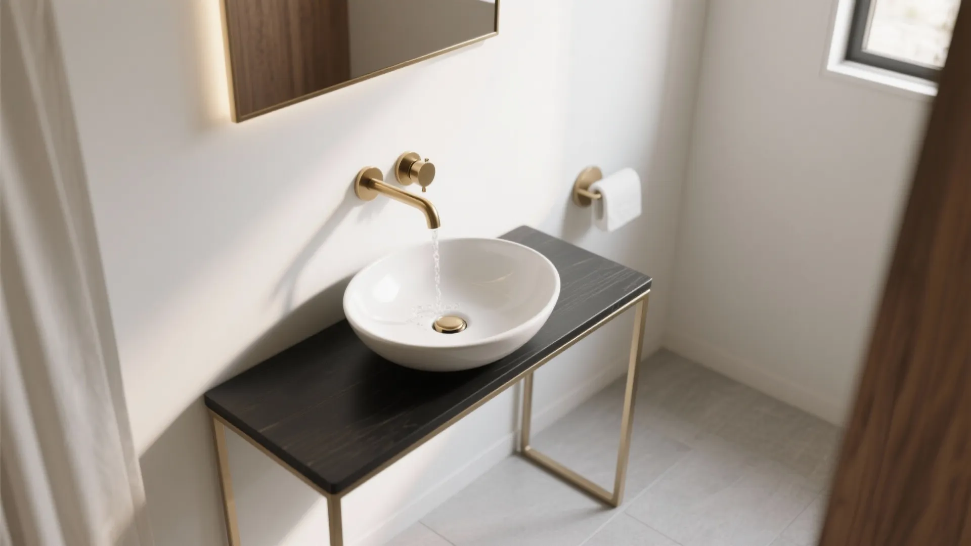 Slim Vessel Sinks on Narrow Consoles