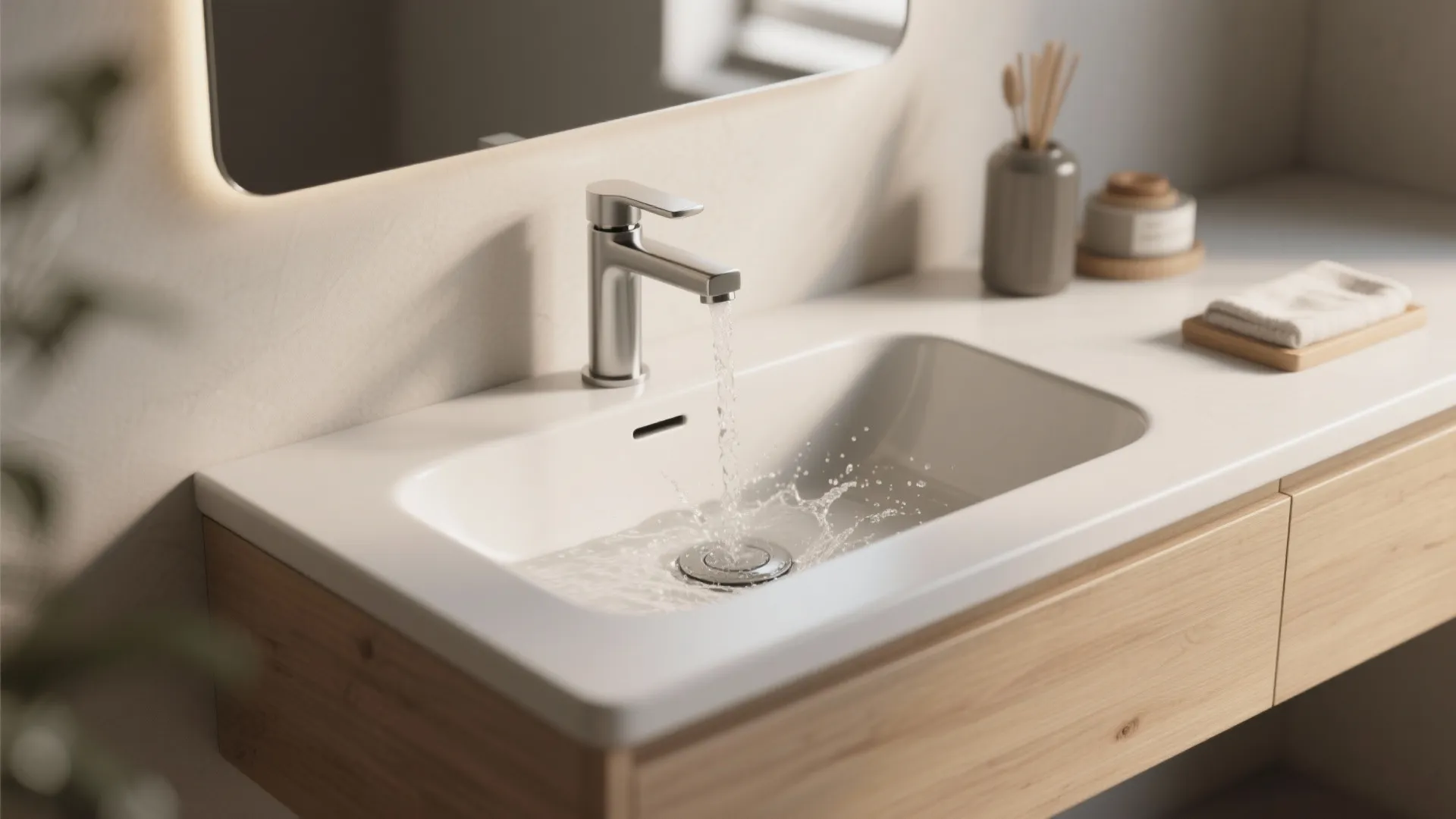 2. Pair a 4-Inch Faucet with a Narrow Vessel Sink