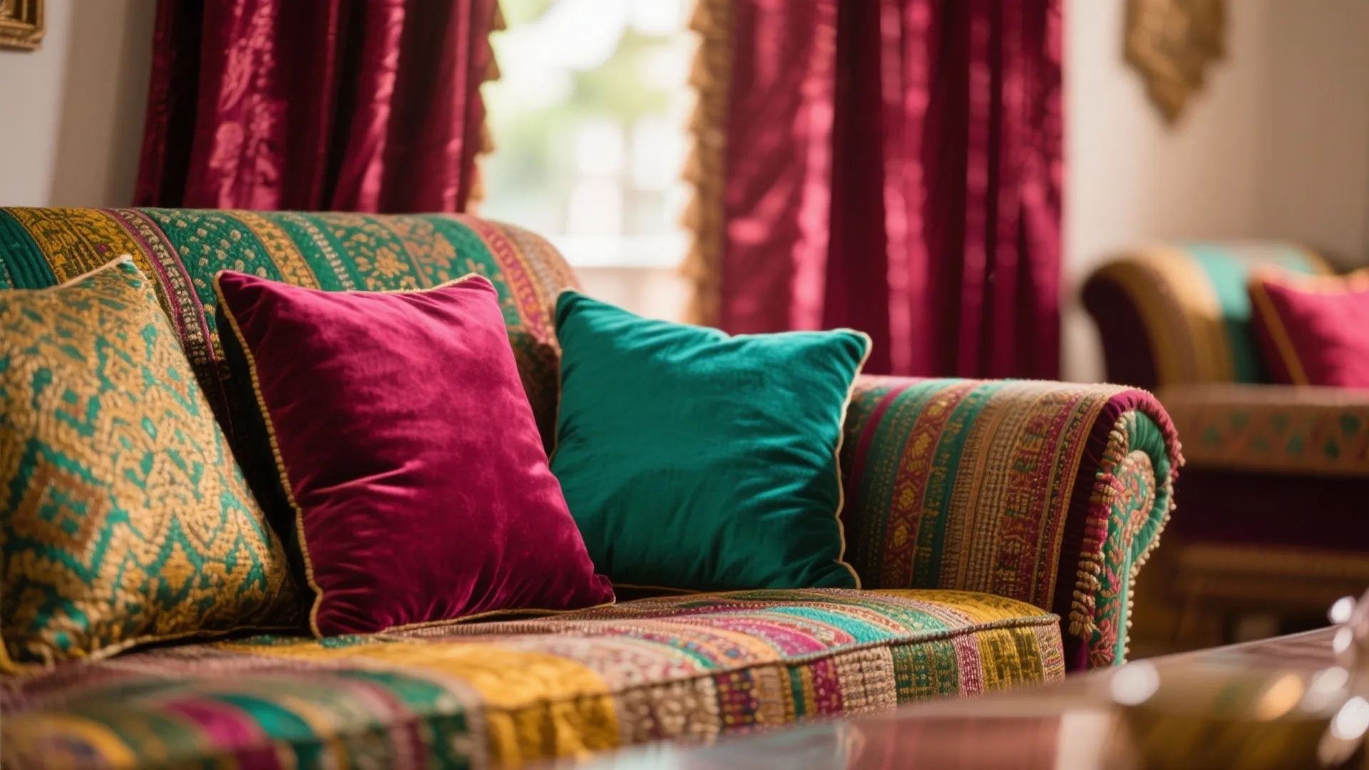 Pop of Vibrant Textiles