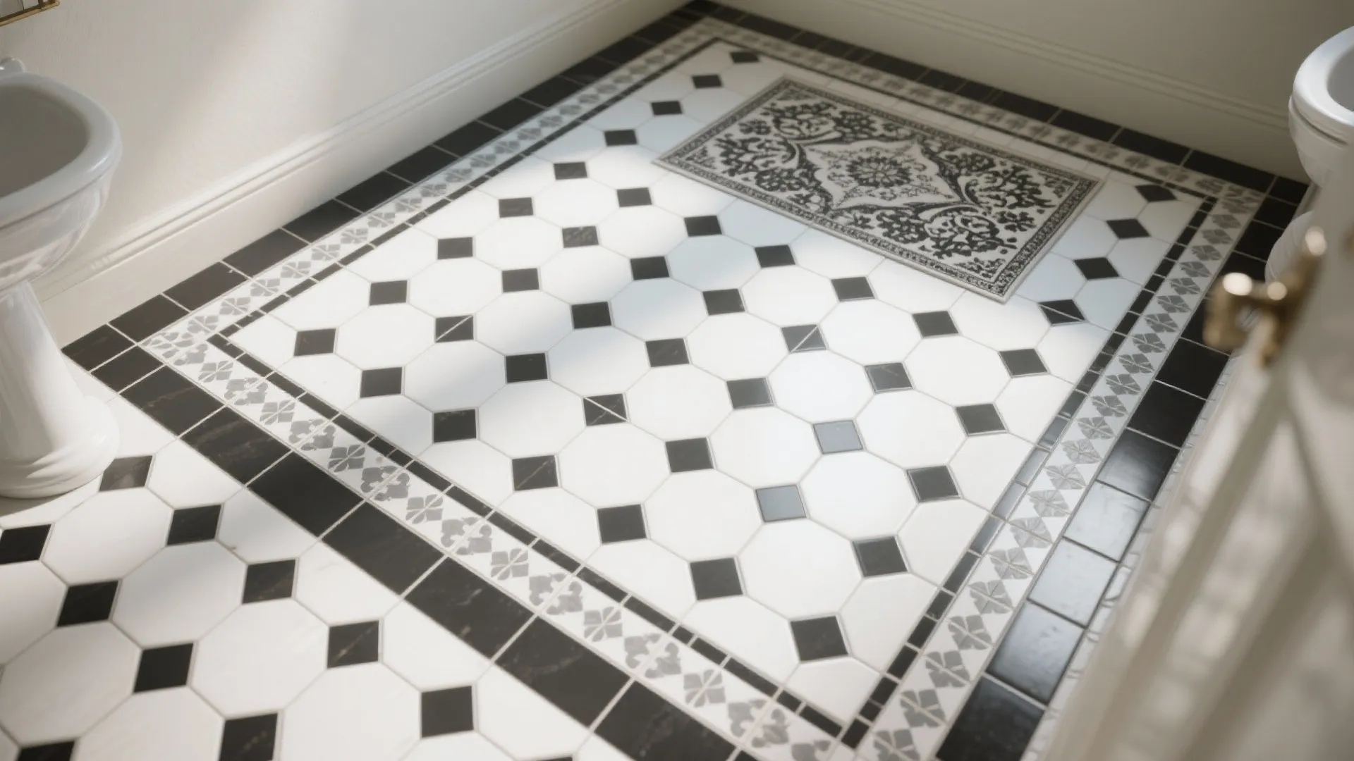 Victorian Tiles: Black-and-White, Encaustic, and Borders