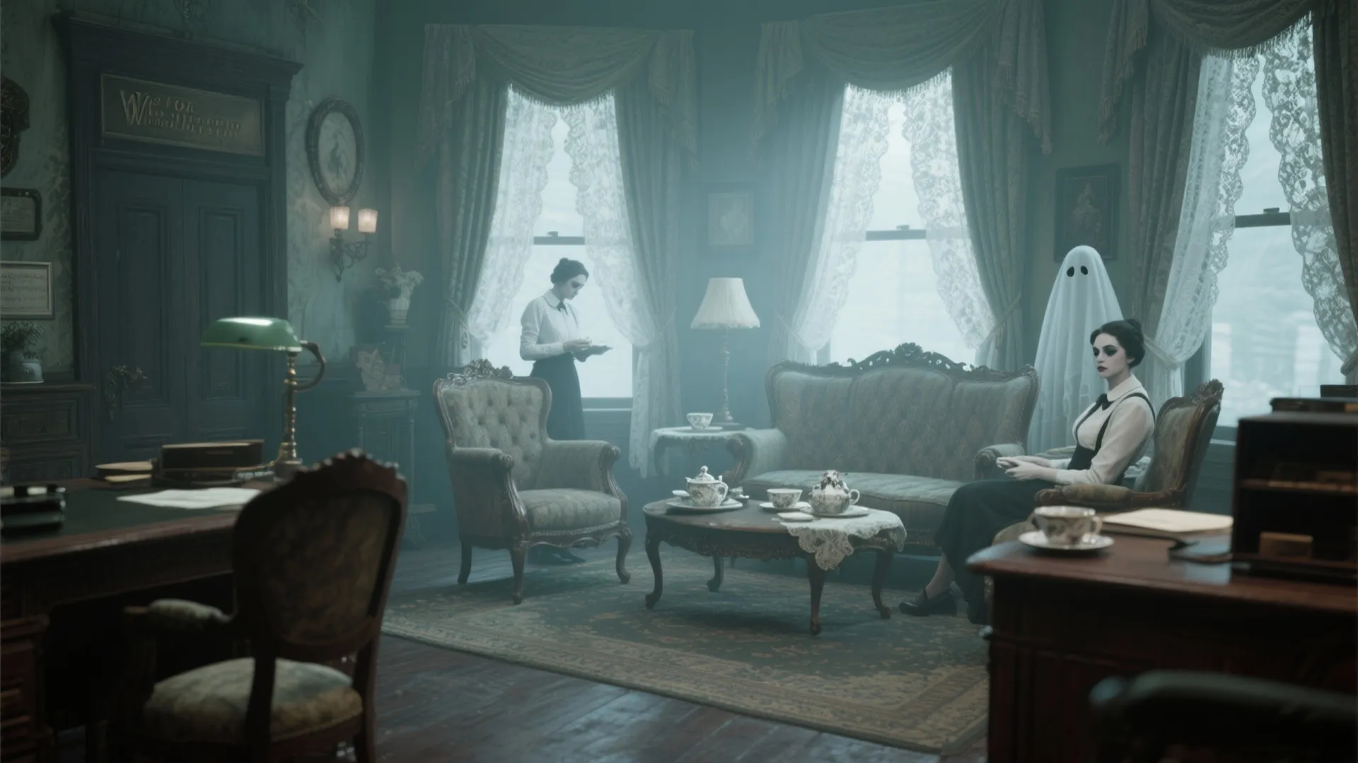 5. Ghostly Victorian Parlor