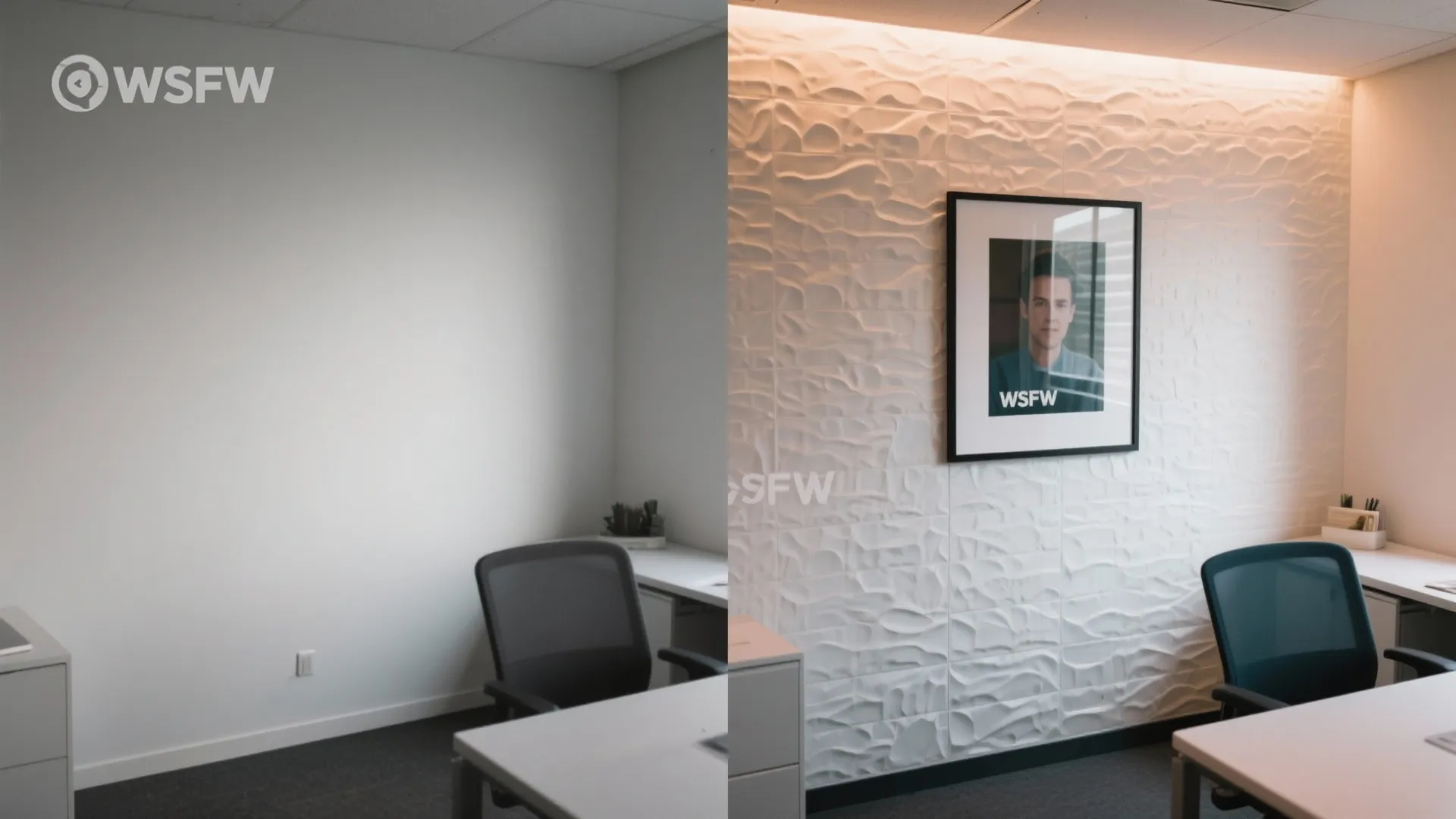 Accent wall lights as background for video calls