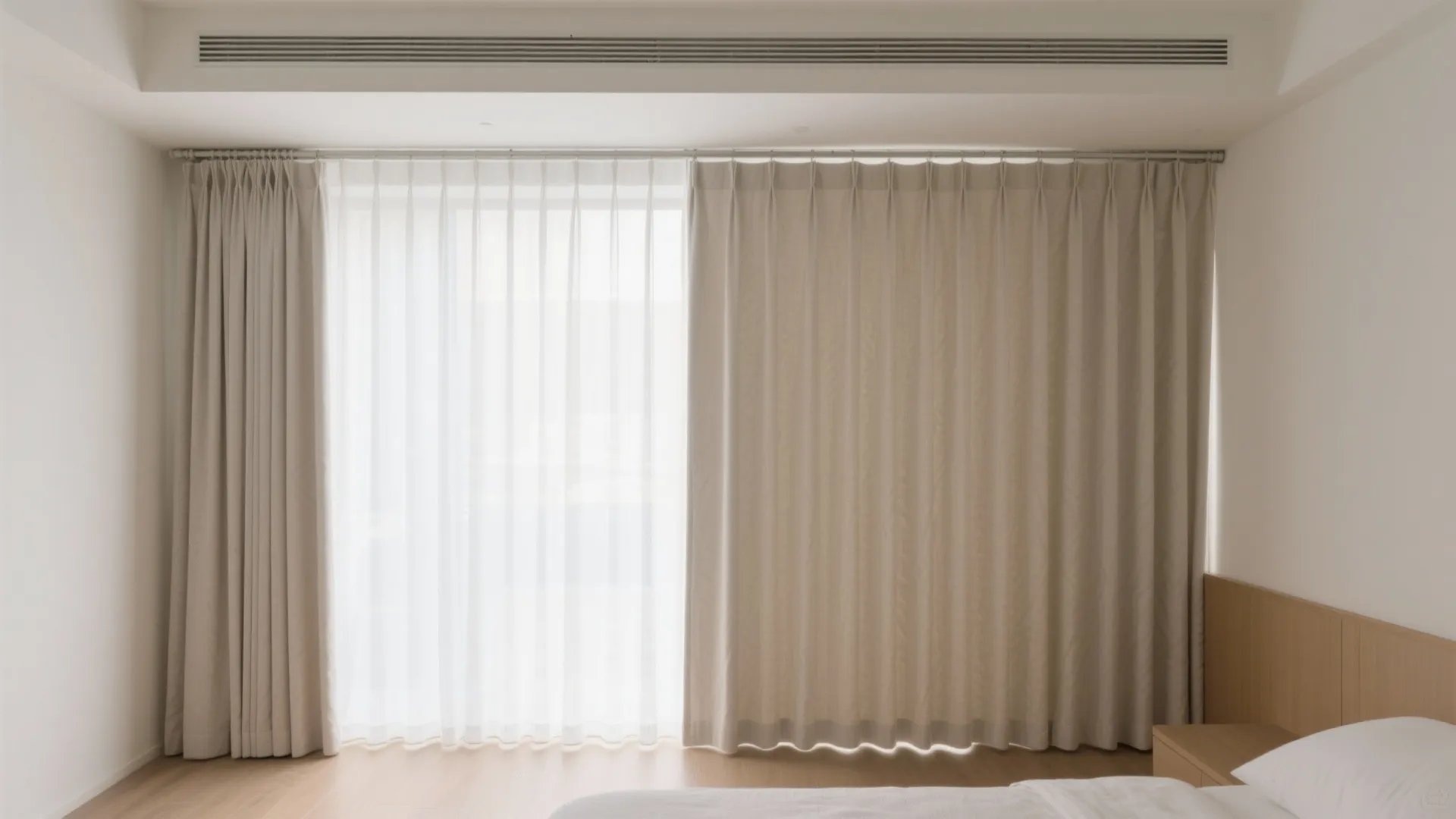 Ceiling-mounted curtains with VIDGA