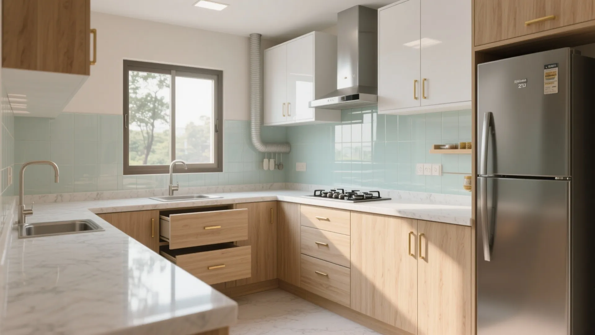 2 BHK Apartments in Vijayawada: 5 Smart Kitchen Ideas: Space-savvy, trend-led design ideas for small kitchens in Vijayawada 2 BHK homes