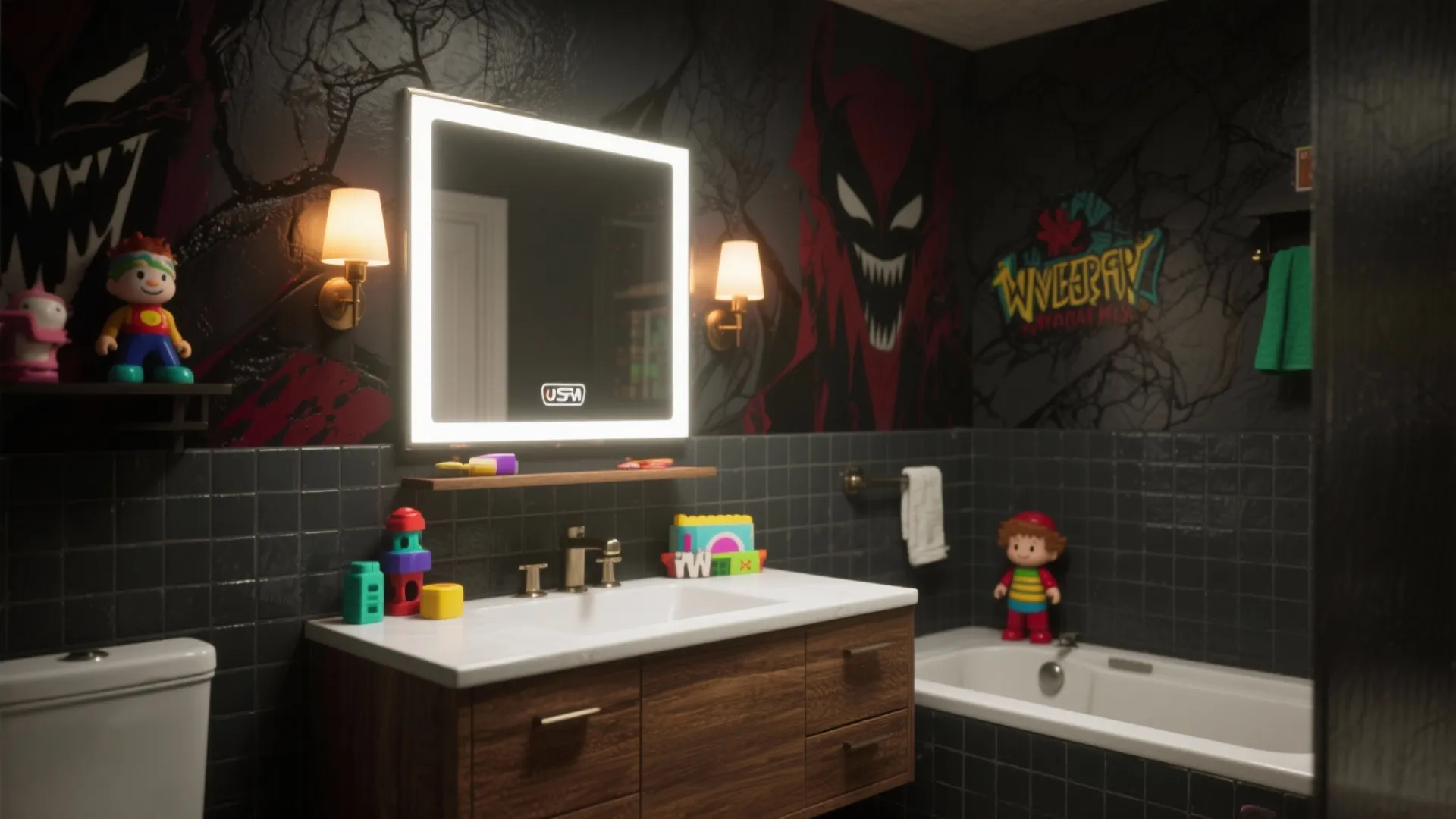 1. Subtle Villain Accent Wall