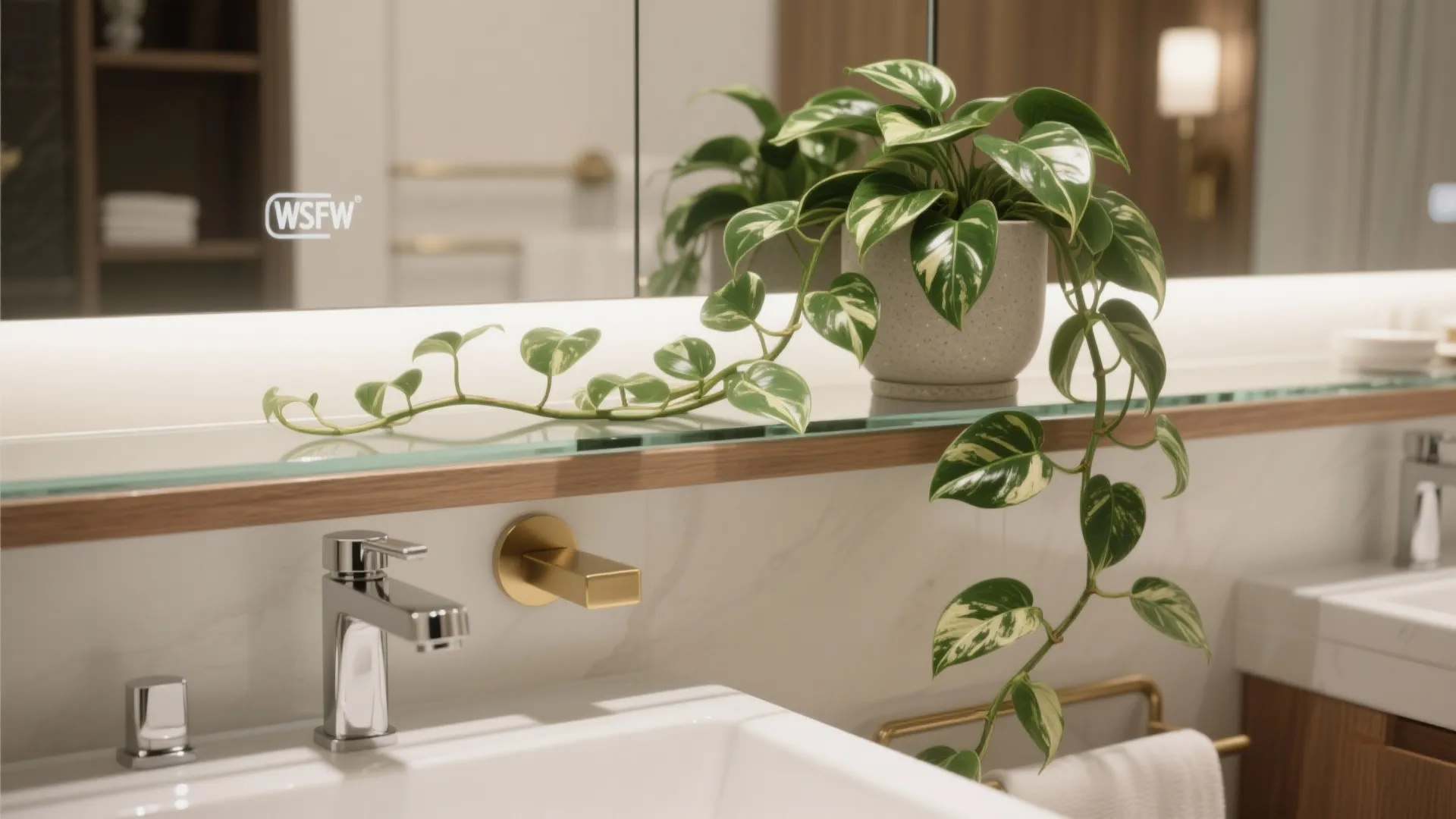 Trailing Greens Above the Mirror