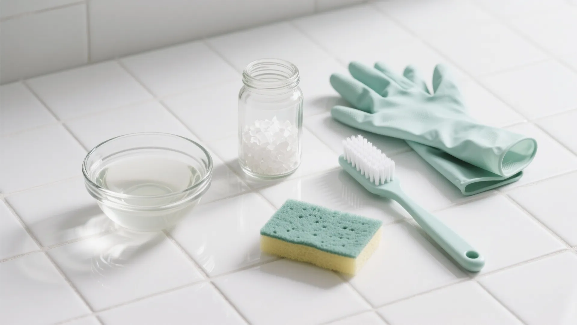 2) Vinegar or citric acid for hard water and soap scum