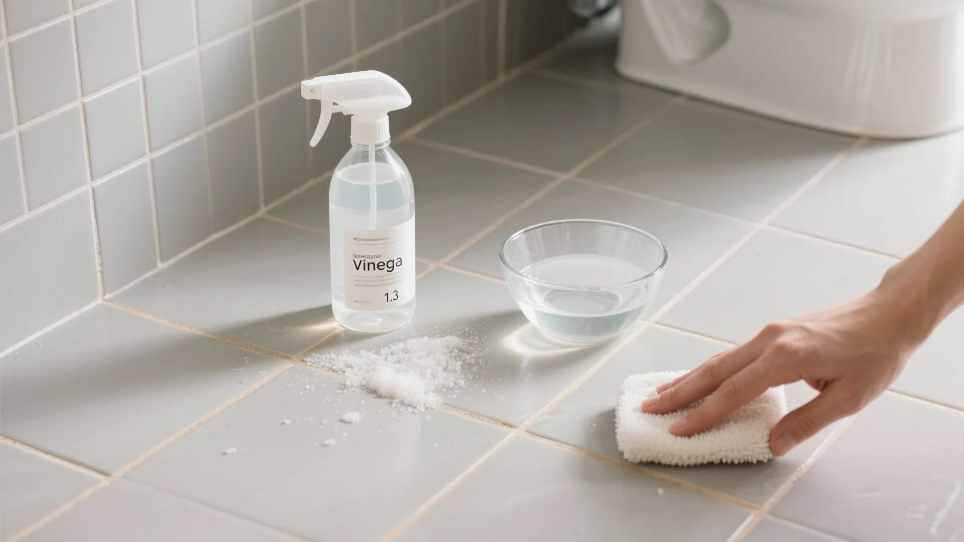 White Vinegar and Warm Water Rinse