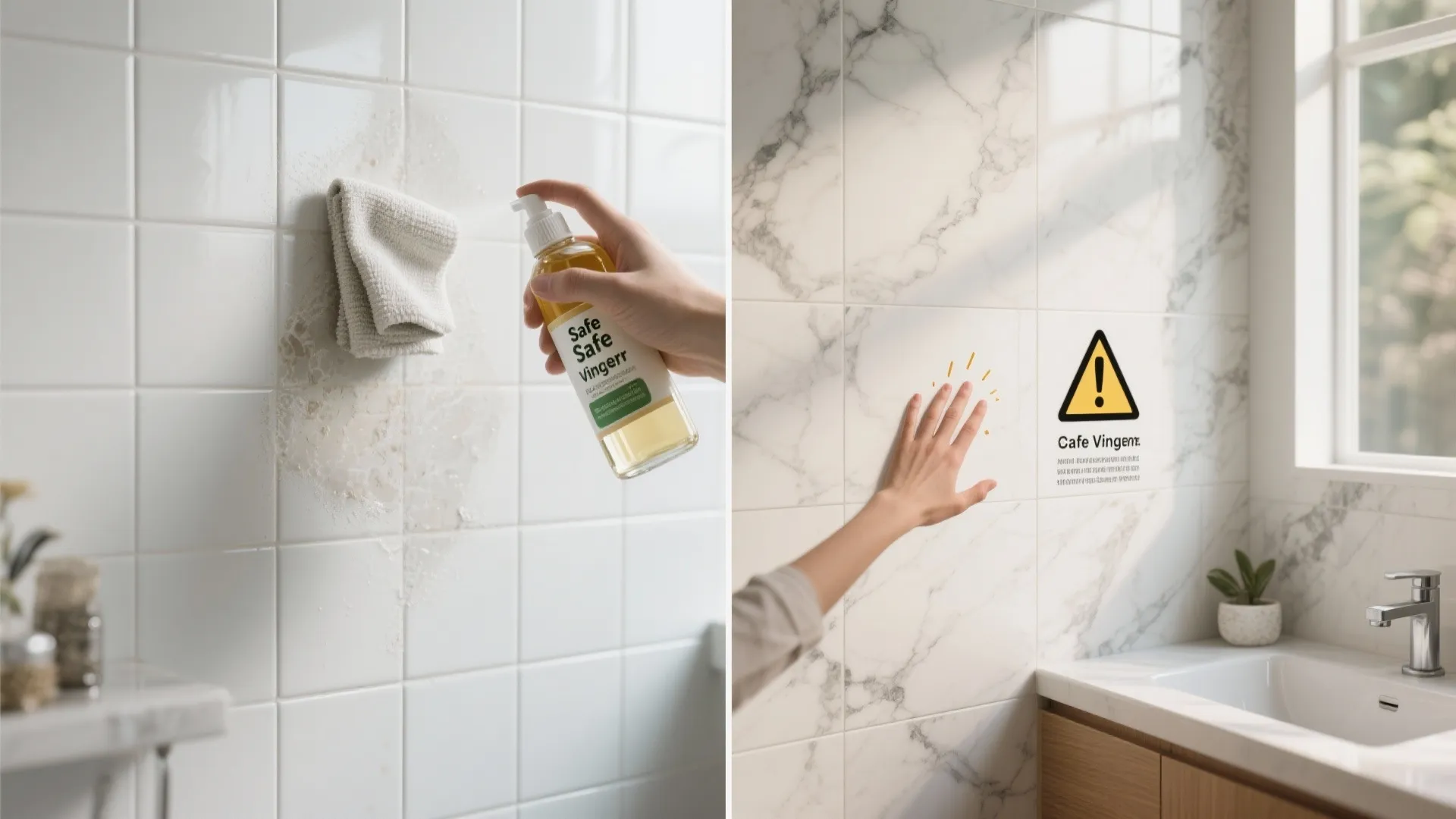 3) Vinegar? Yes for ceramic/porcelain—never for natural stone