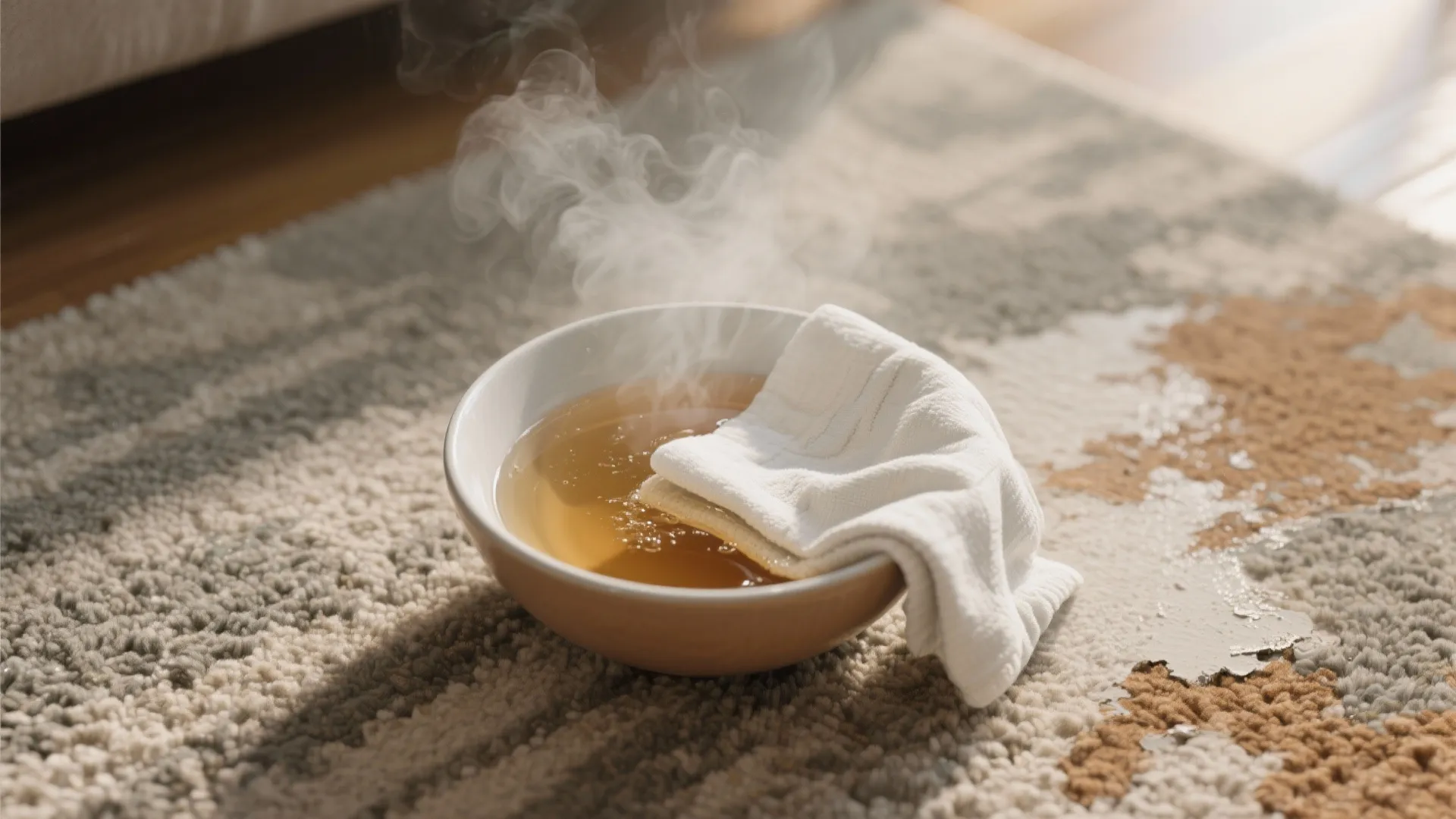 3. Vinegar + hot water soak for thin layers