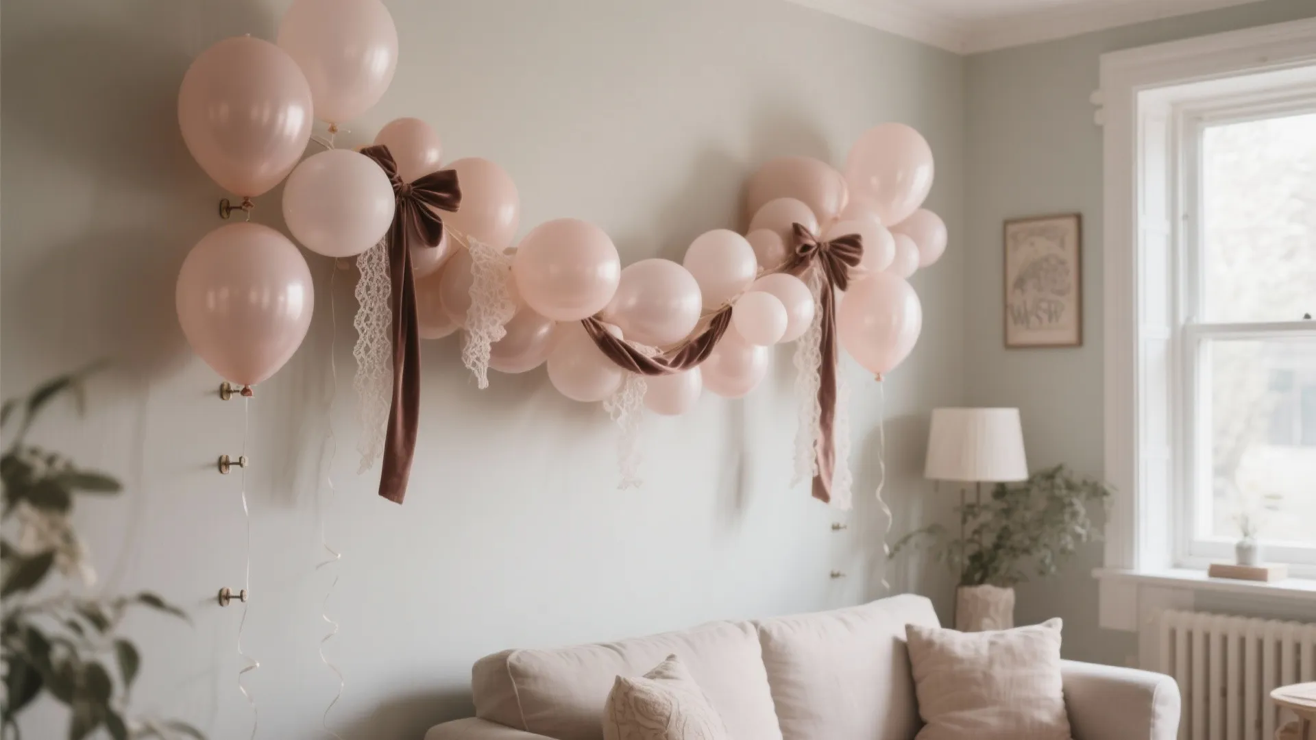 1) Vintage-Inspired Balloon Garlands