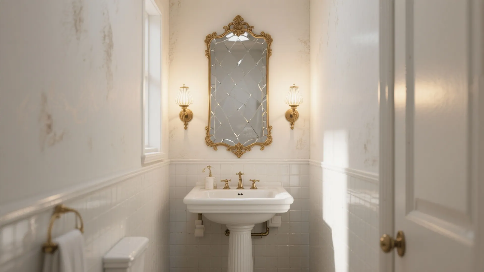 Vintage Mirrors with Beveled Glass