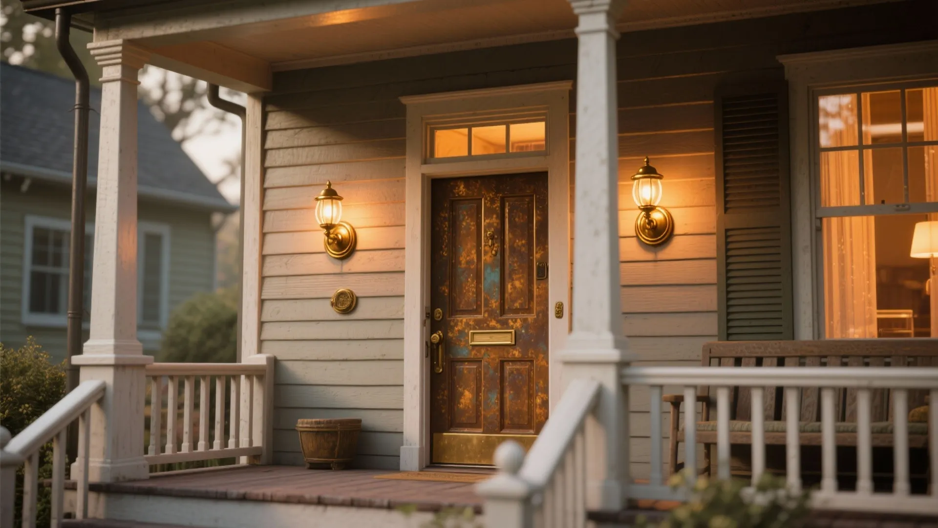 4. Vintage Brass Round Sconces