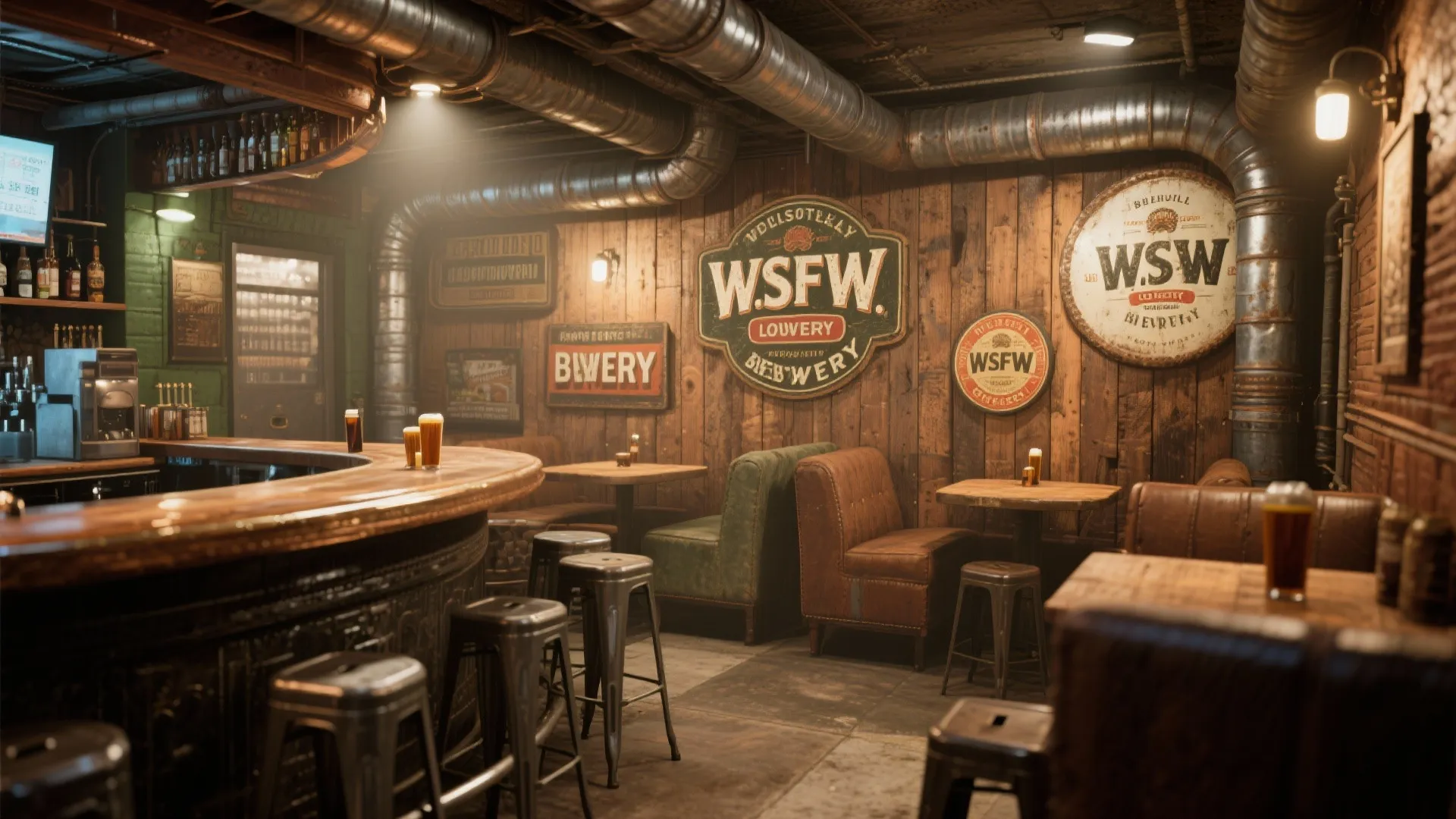 2. Vintage Tin Brewery Signs