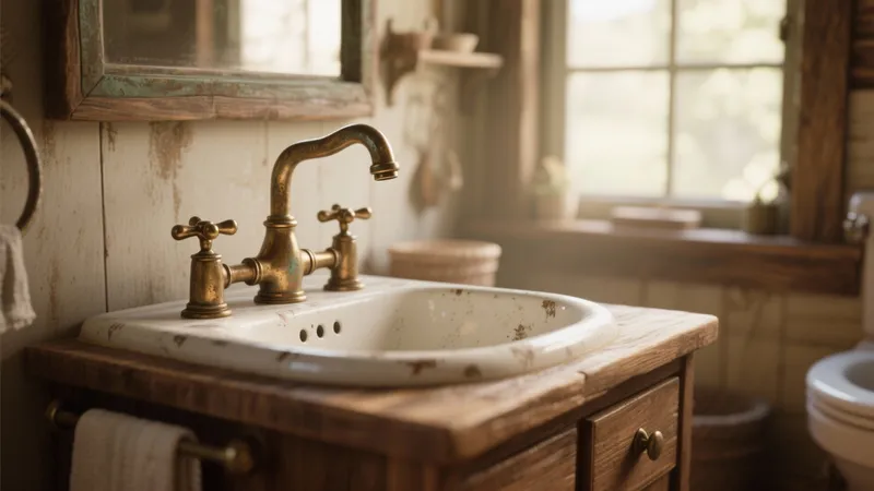 Rustic Farmhouse Bathroom Design – Vintage Charm Meets Function