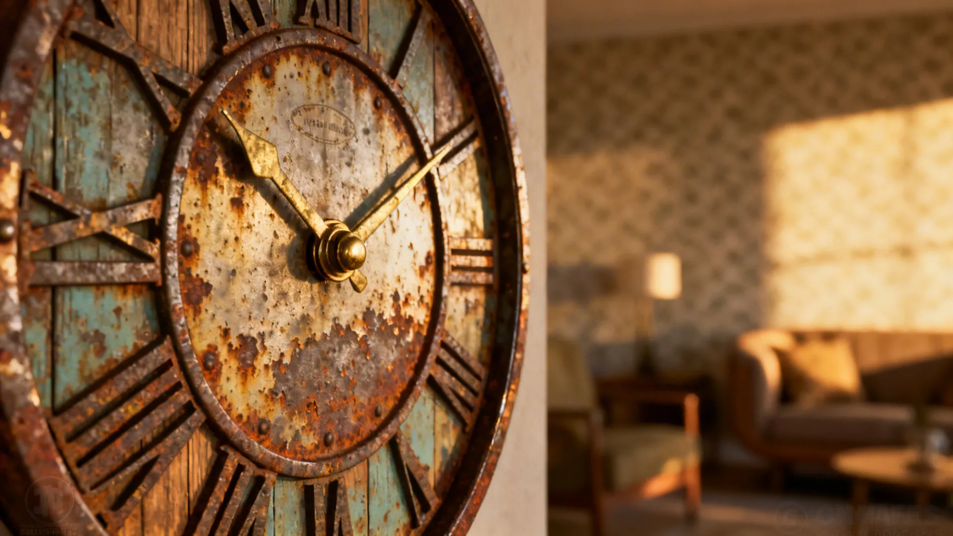 4. Vintage clock as a focal conversation piece